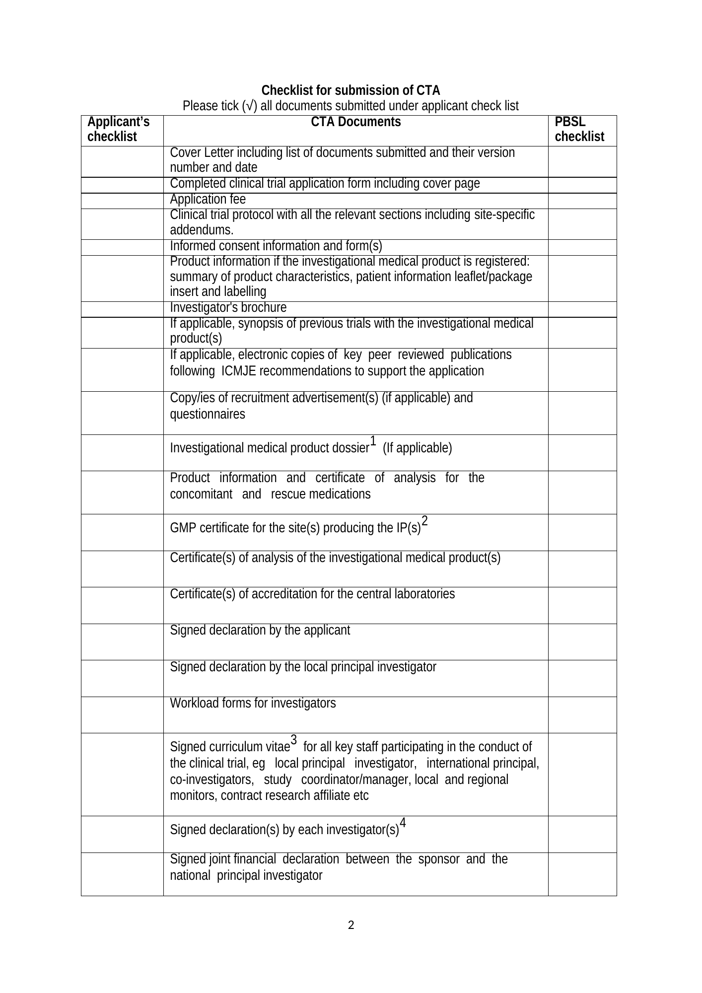 Rendered from the linked Office original — page 2; retained table layout and symbols. This is a render, not an official PDF page.
