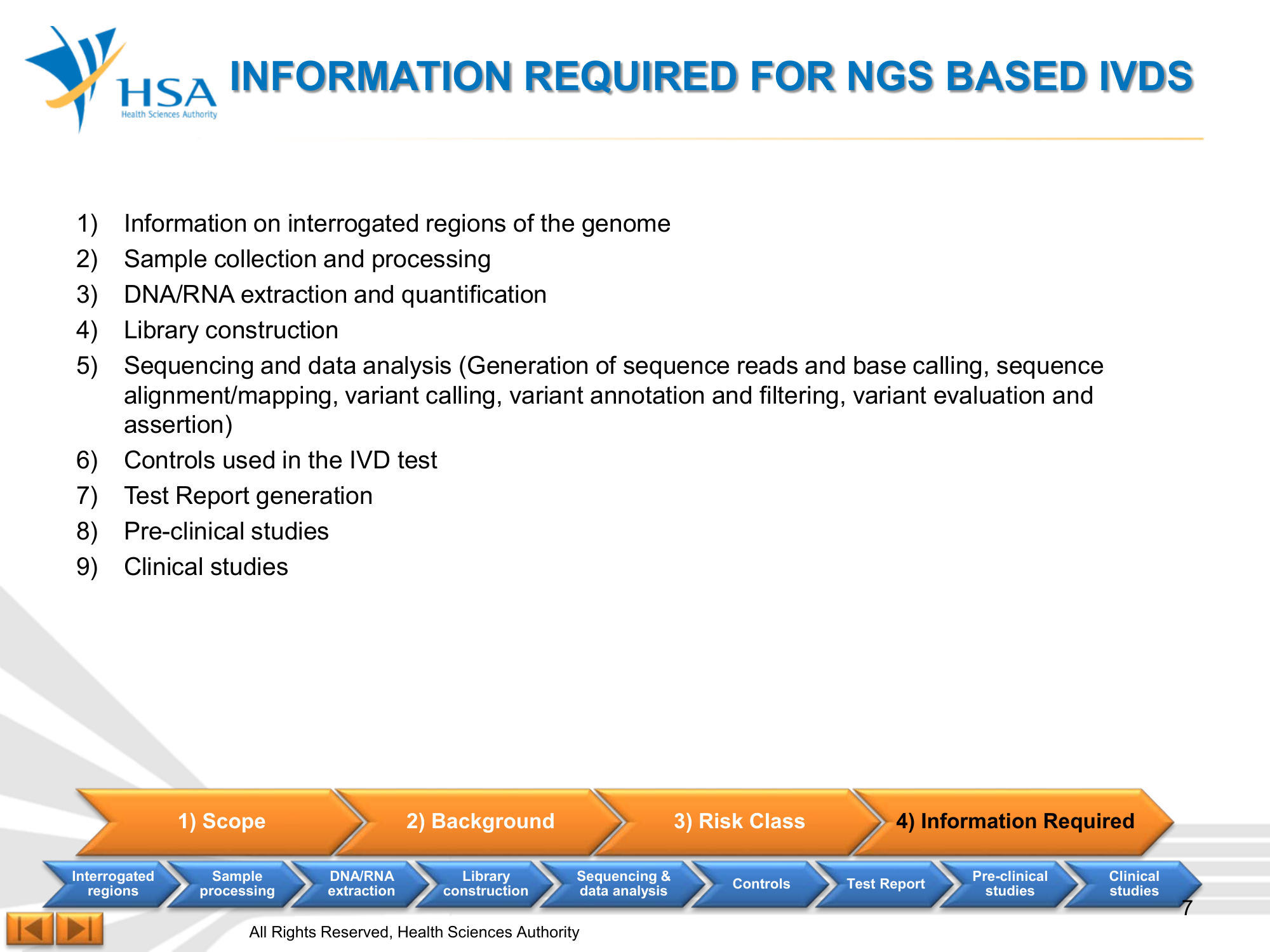 NGS IVDs Requirements — official PDF page 7; original table columns, symbols and diagram connections