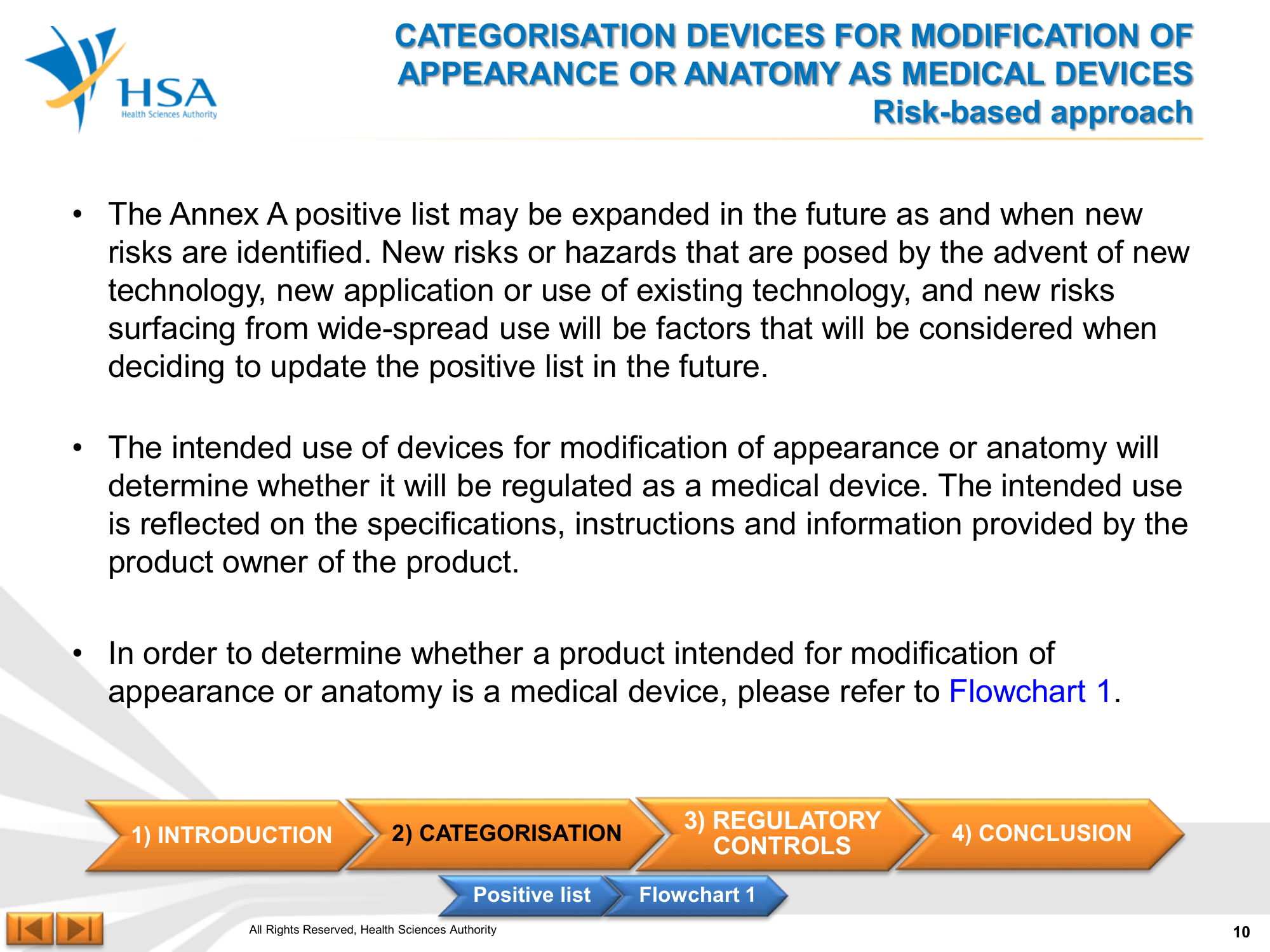 Aesthetic-Related Guidelines 2018 — official PDF page 10; original table columns, symbols and diagram connections