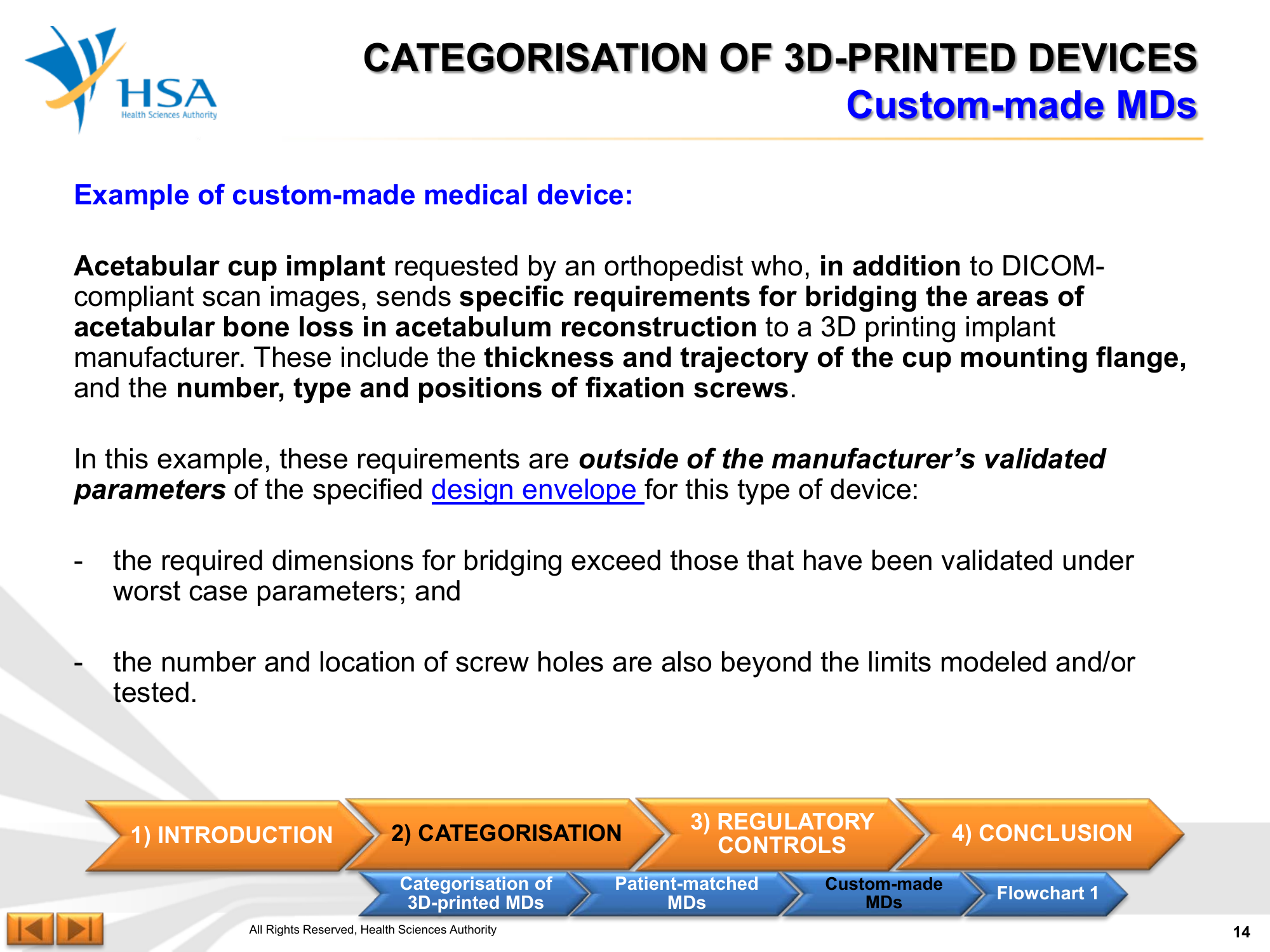 Regulatory Guideline for 3D-Printed Medical Devices — official PDF page 14; original table columns, symbols and diagram connections