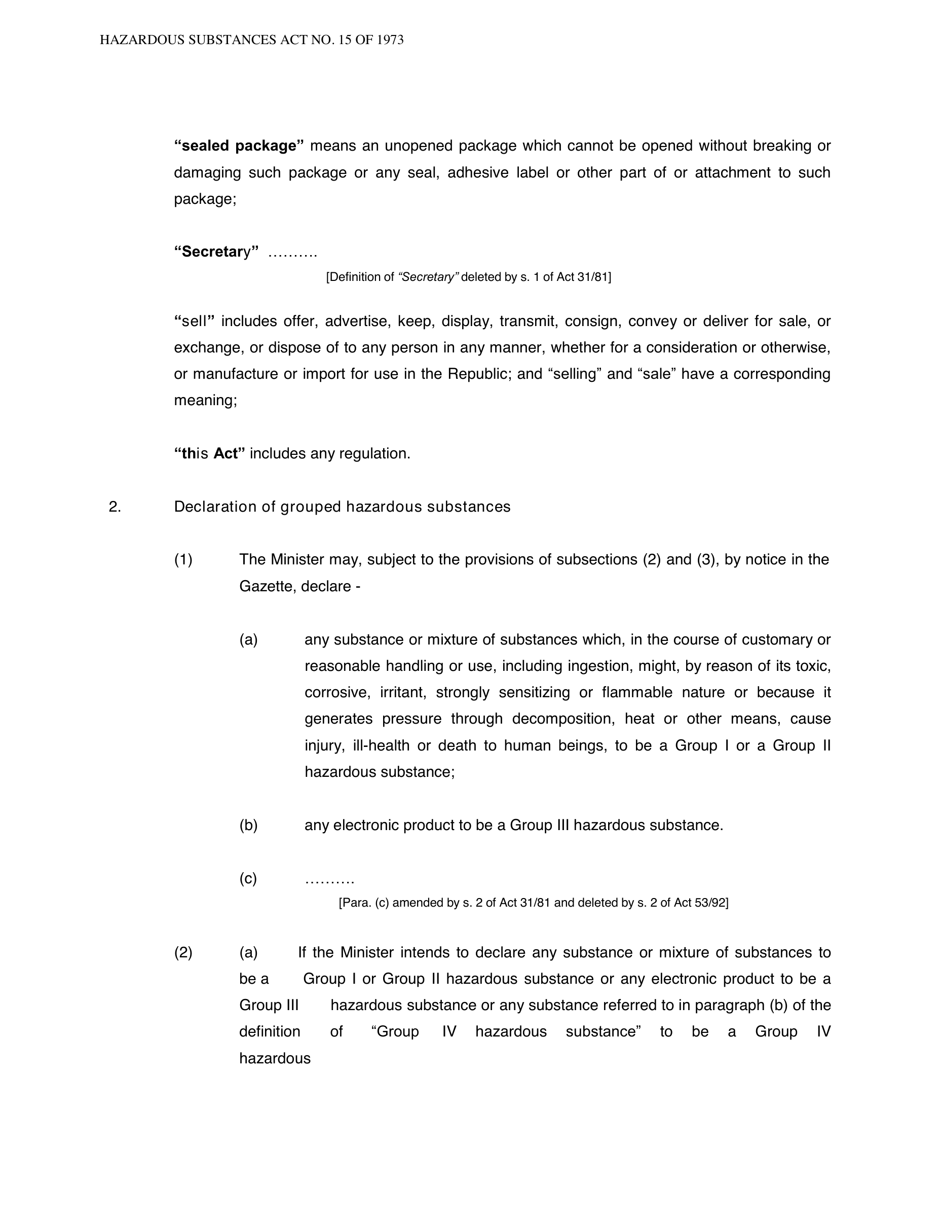 Hazardous Substances Act 15 of 1973 — complete original official PDF page 7
