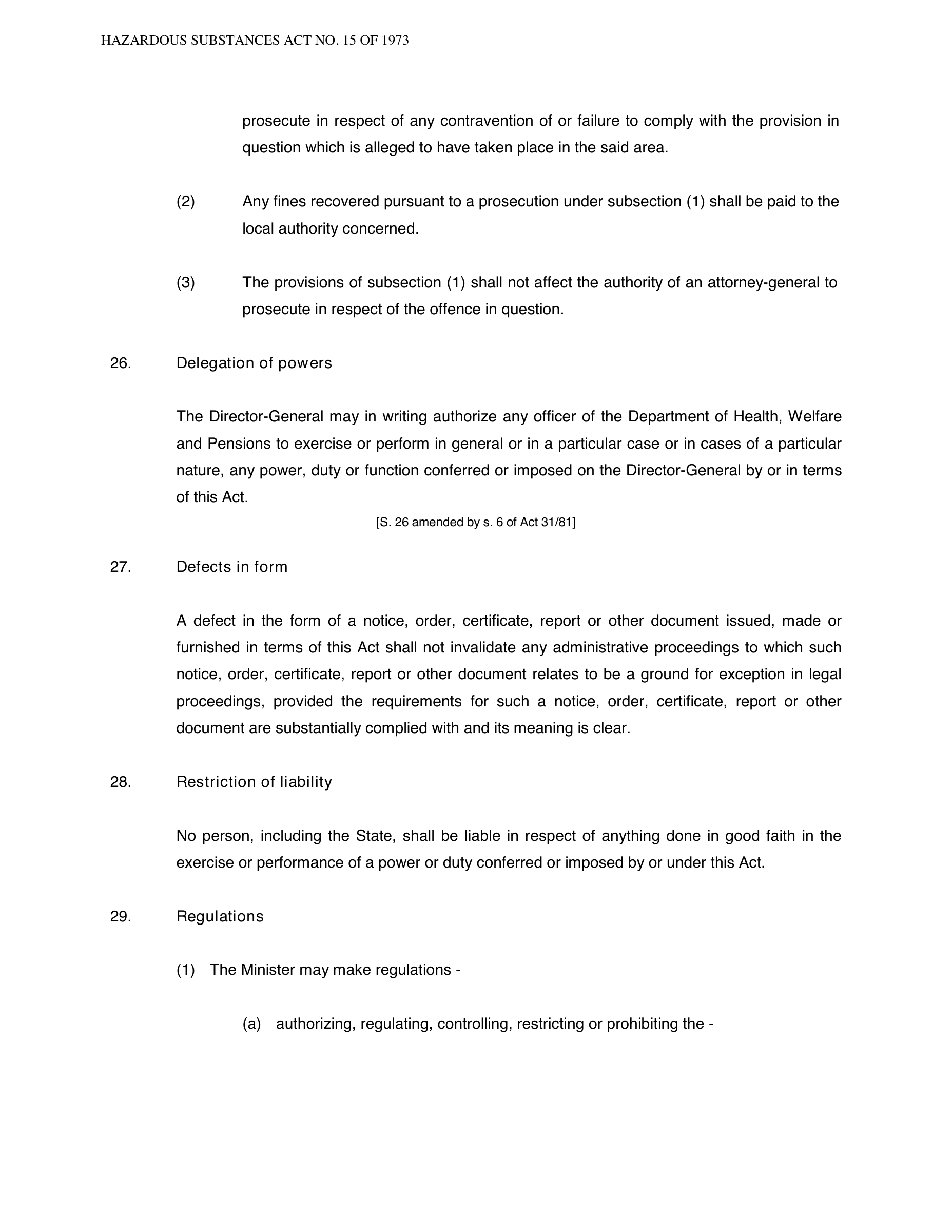 Hazardous Substances Act 15 of 1973 — complete original official PDF page 30