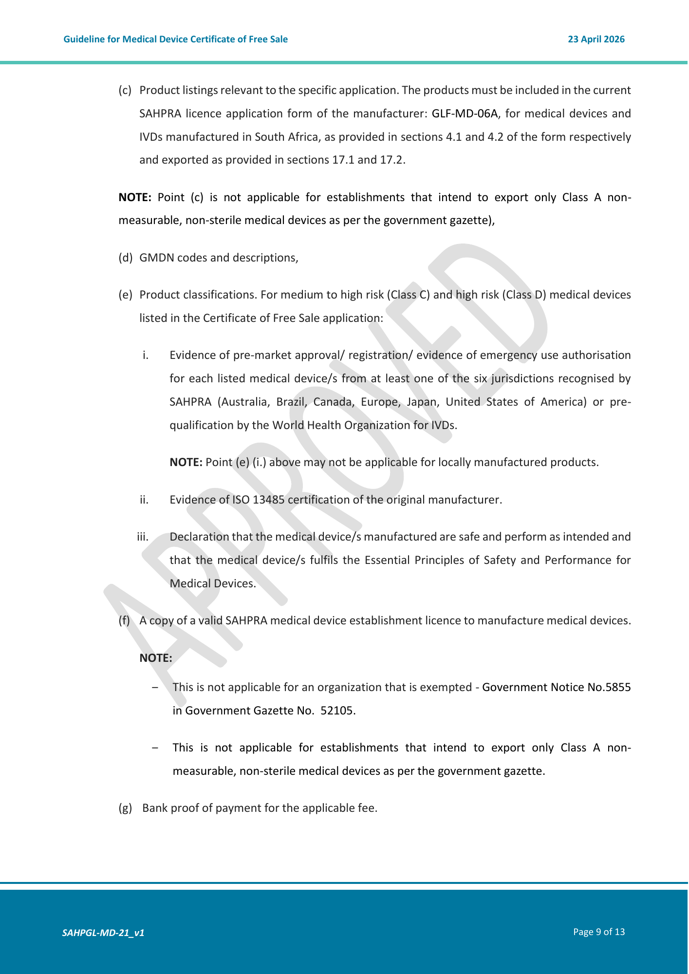 SAHPGL-MD-21 Version 1 — original PDF page 9