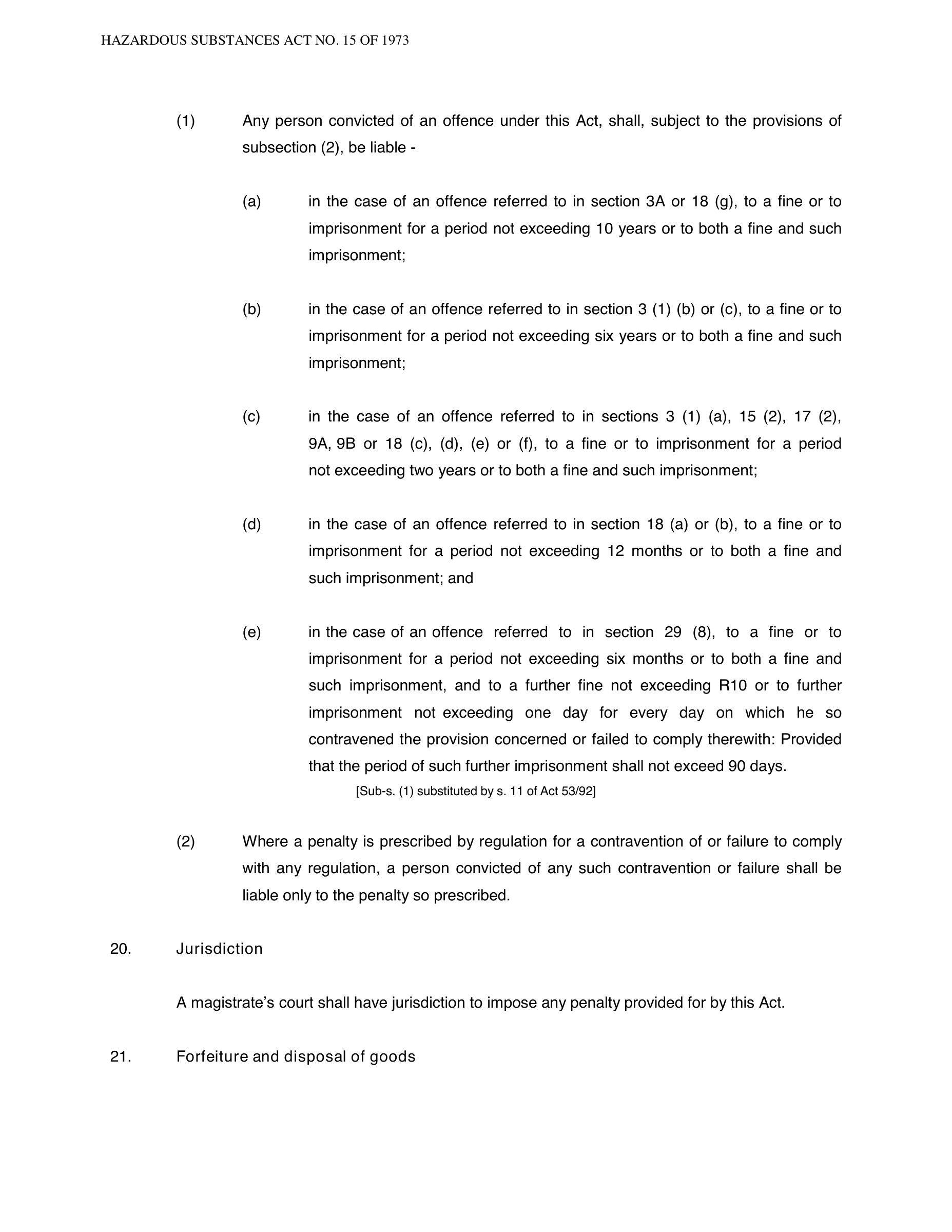 Hazardous Substances Act 15 of 1973 — complete original official PDF page 26