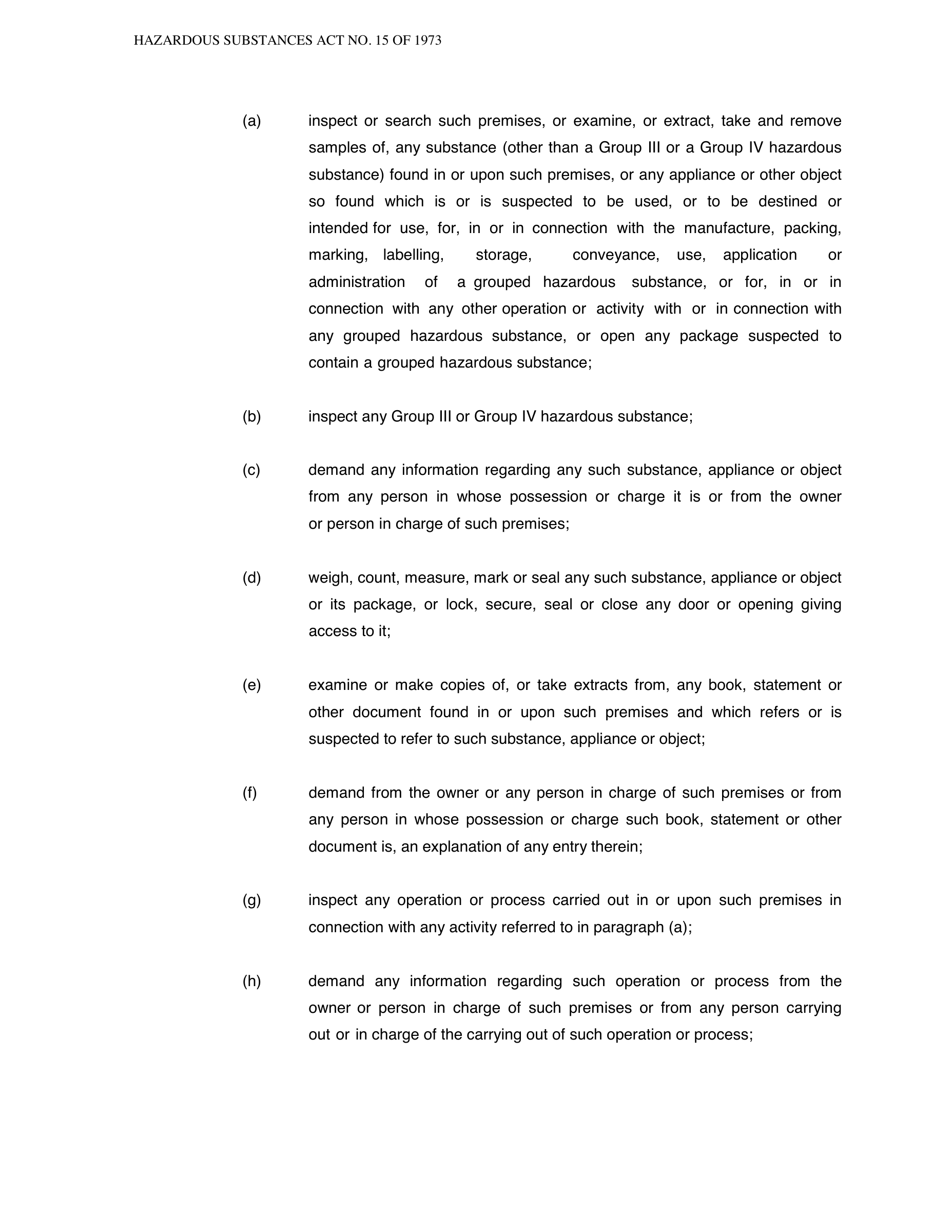 Hazardous Substances Act 15 of 1973 — complete original official PDF page 16