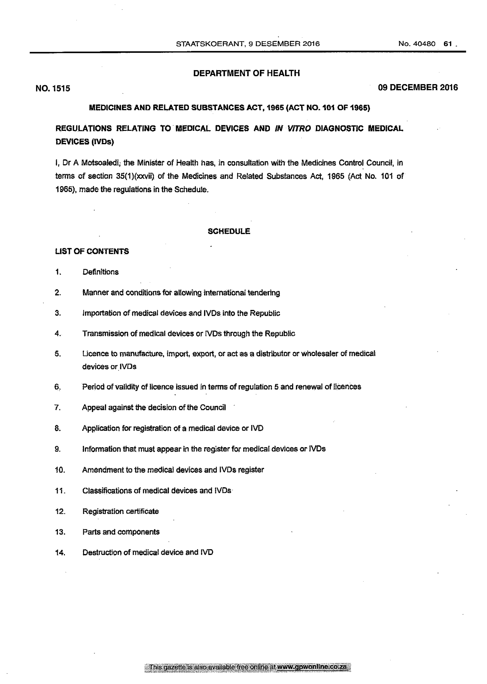 GN R1515 / GG 40480 — complete original official PDF page 1