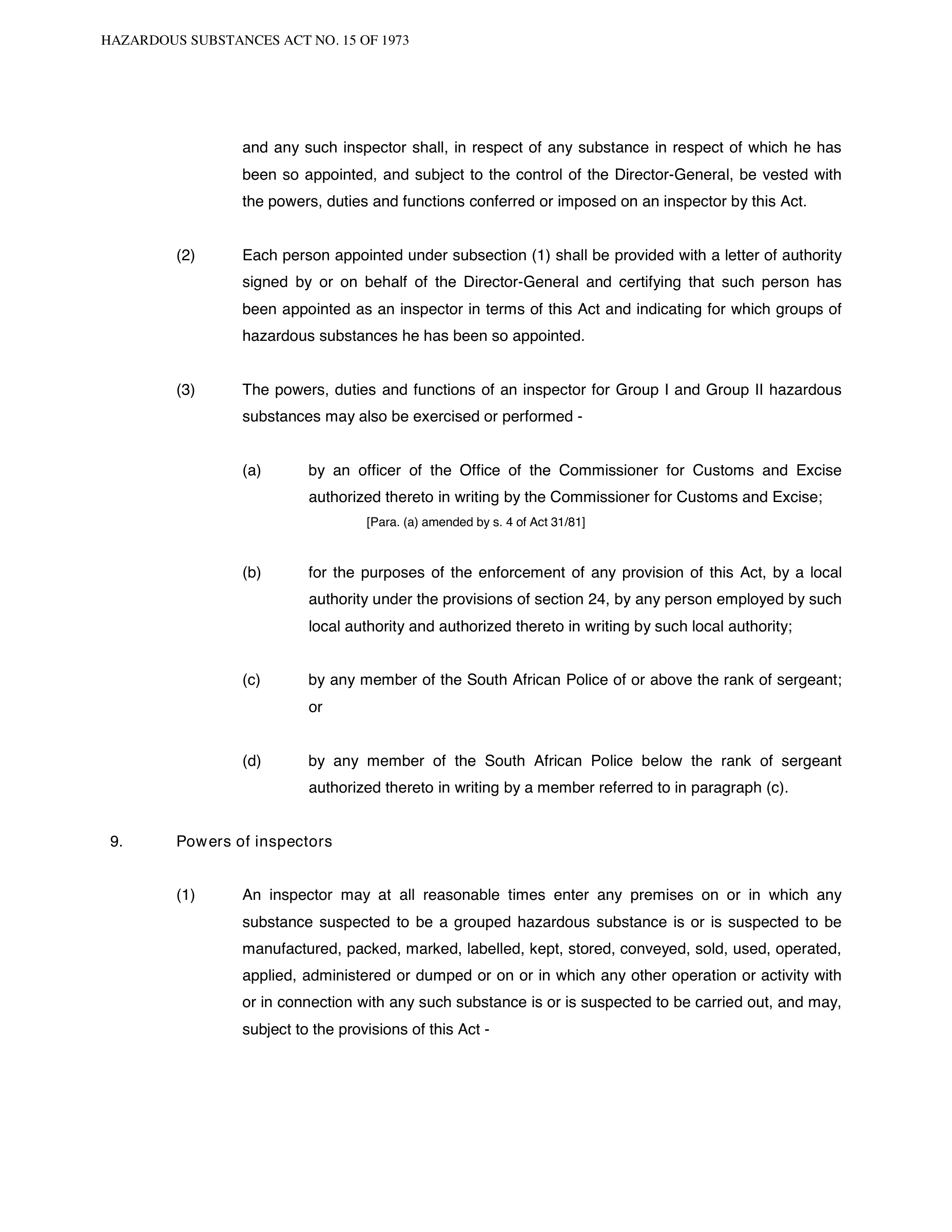 Hazardous Substances Act 15 of 1973 — complete original official PDF page 15