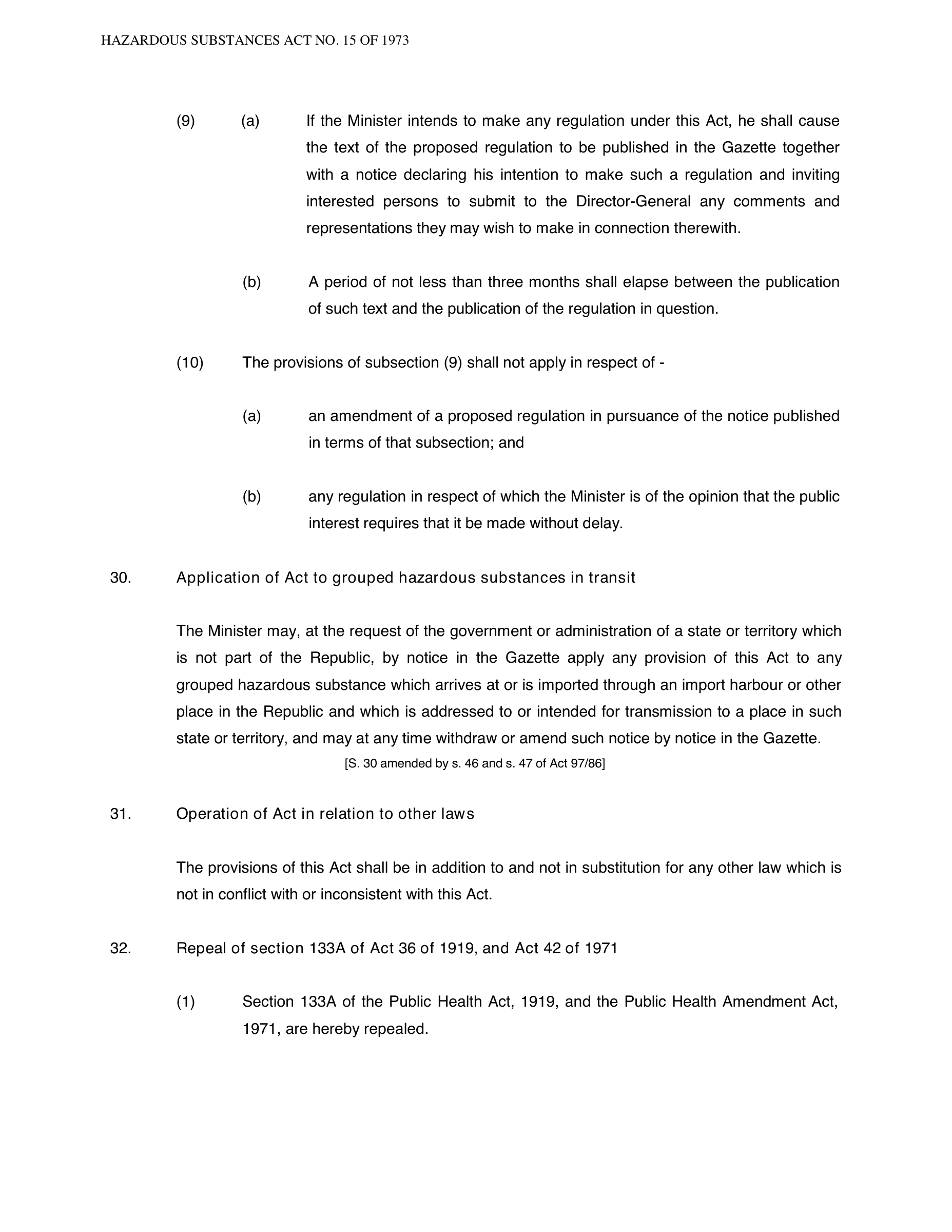 Hazardous Substances Act 15 of 1973 — complete original official PDF page 36