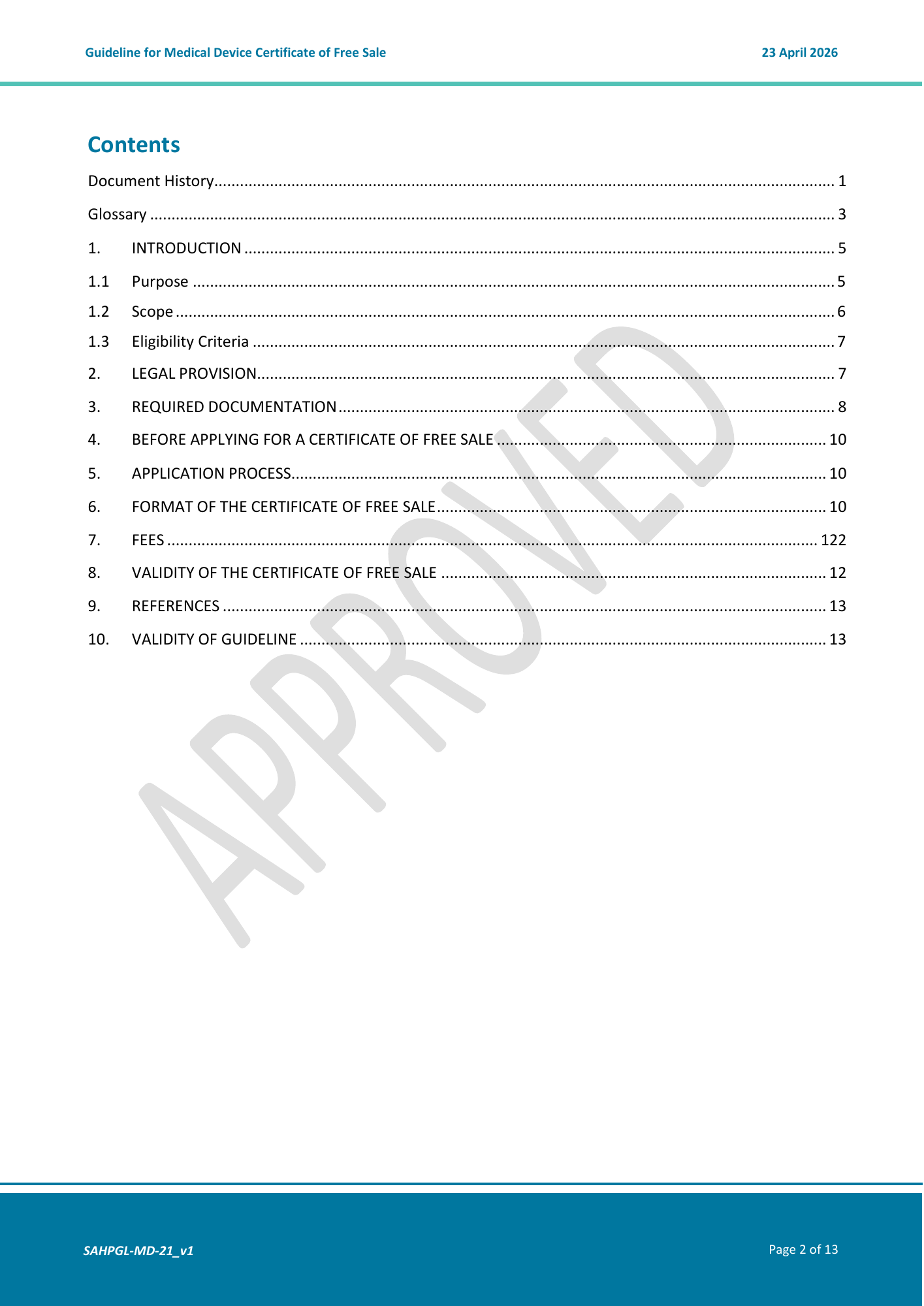 SAHPGL-MD-21 Version 1 — original PDF page 2