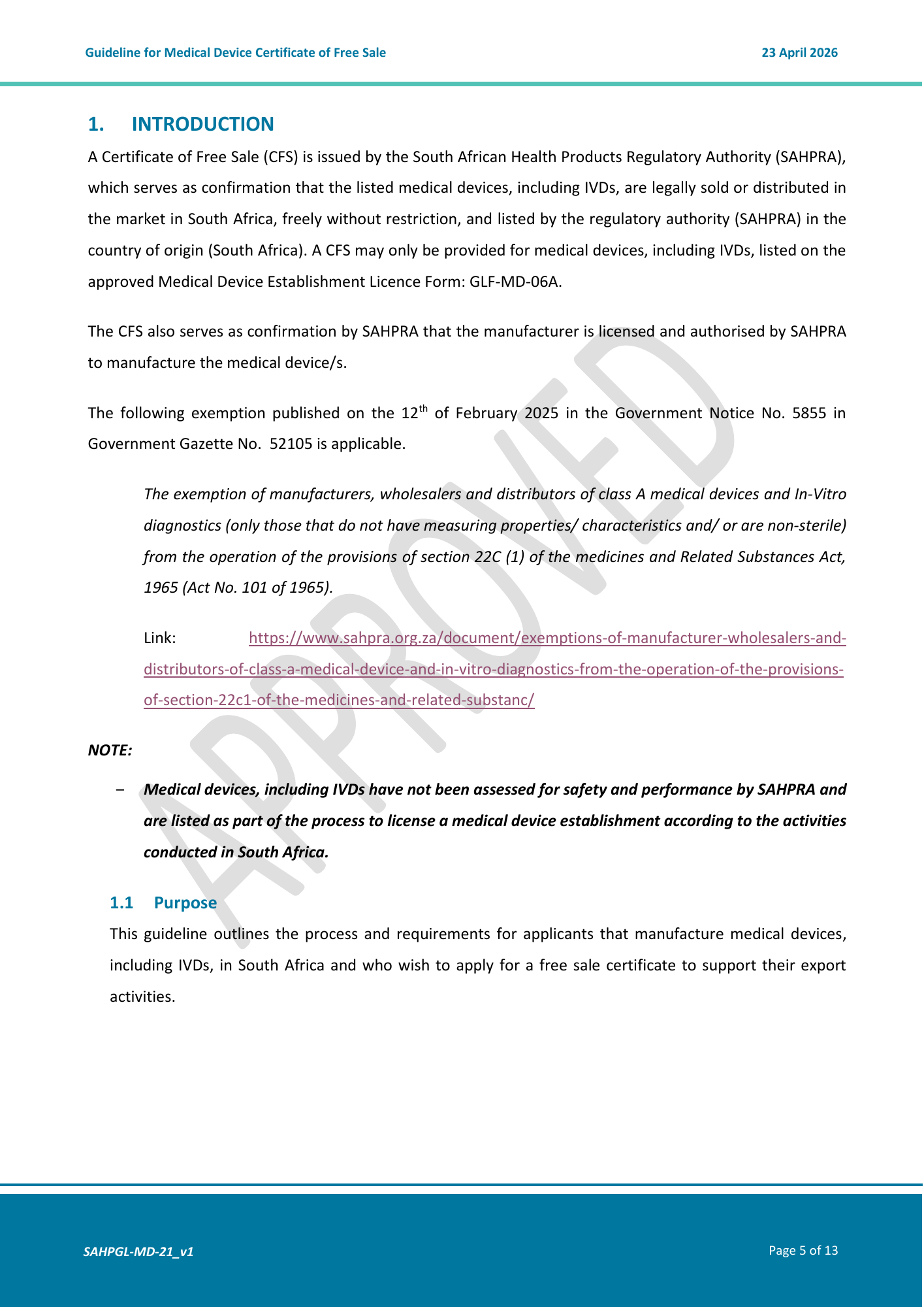 SAHPGL-MD-21 Version 1 — original PDF page 5