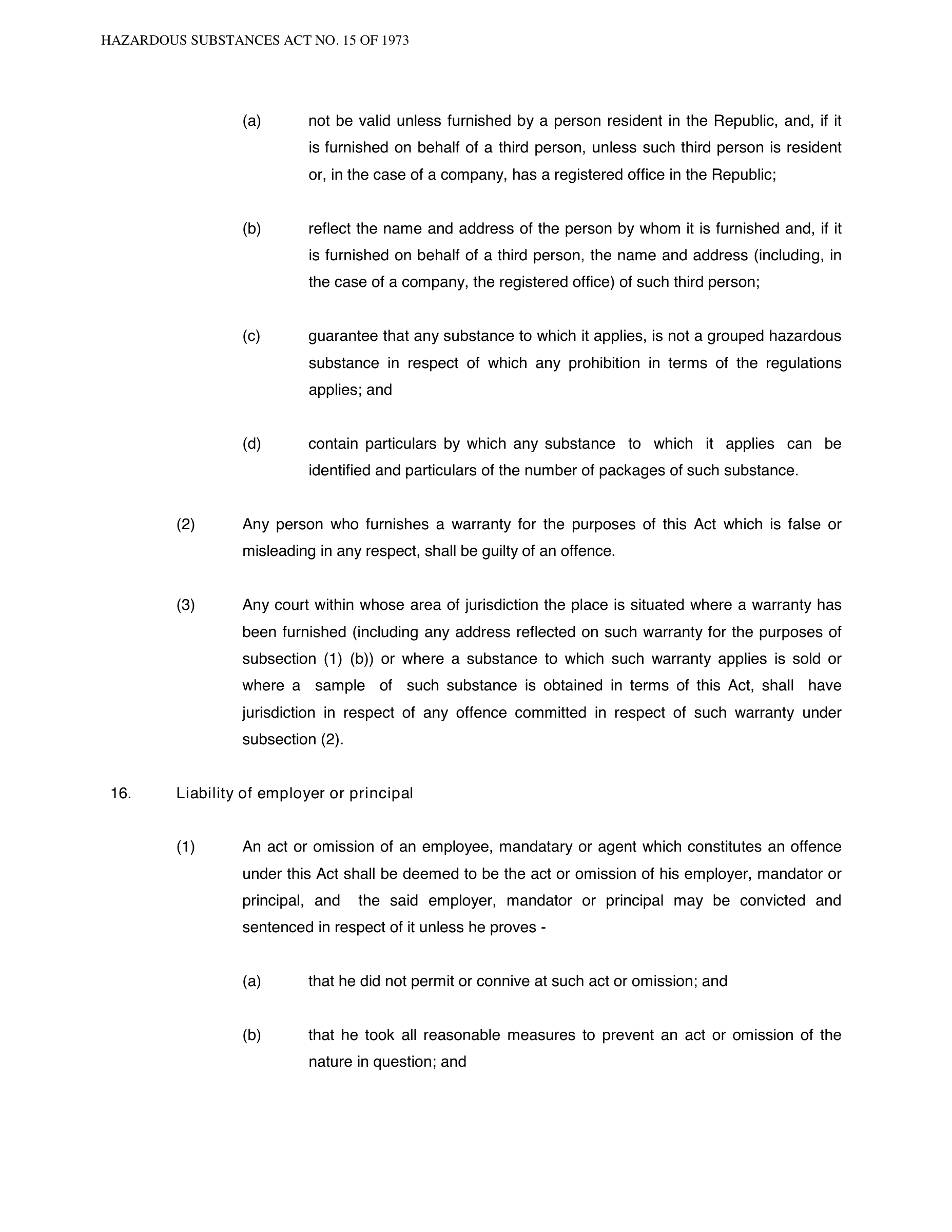 Hazardous Substances Act 15 of 1973 — complete original official PDF page 23