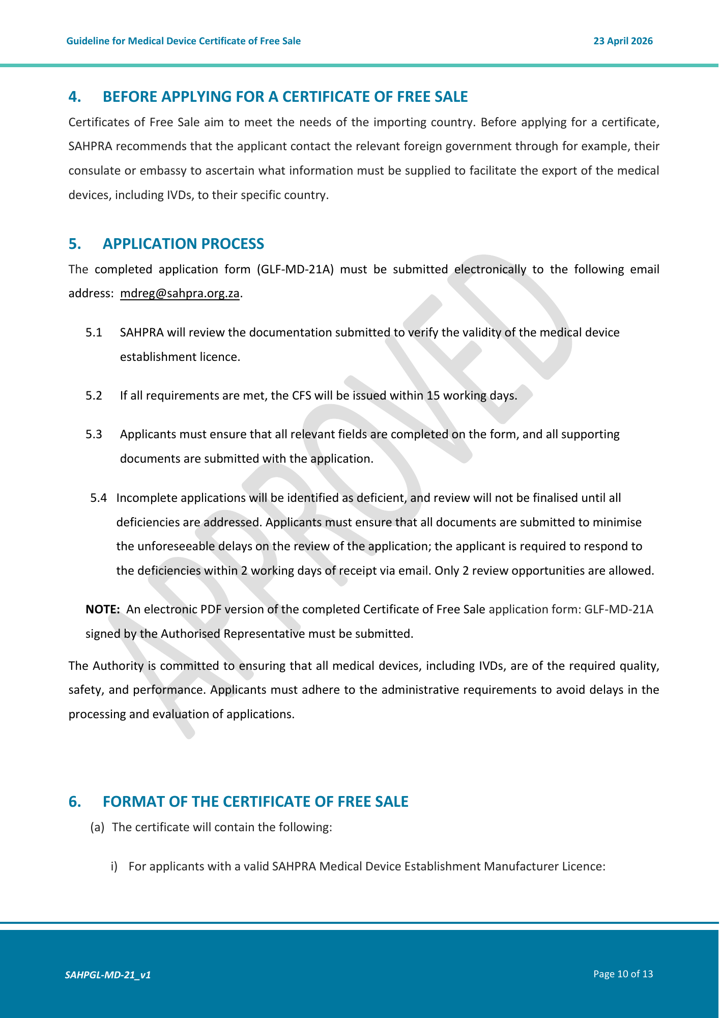 SAHPGL-MD-21 Version 1 — original PDF page 10