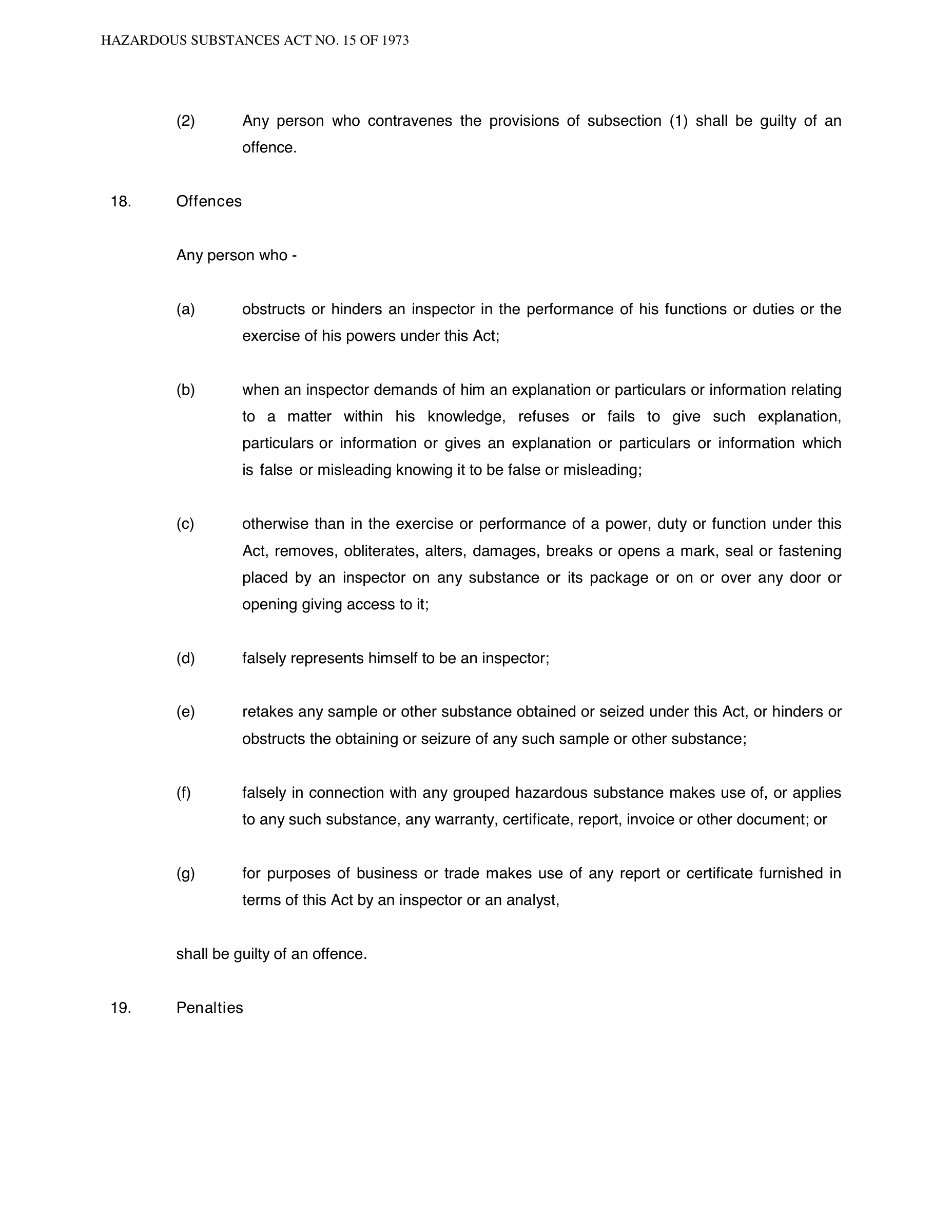 Hazardous Substances Act 15 of 1973 — complete original official PDF page 25