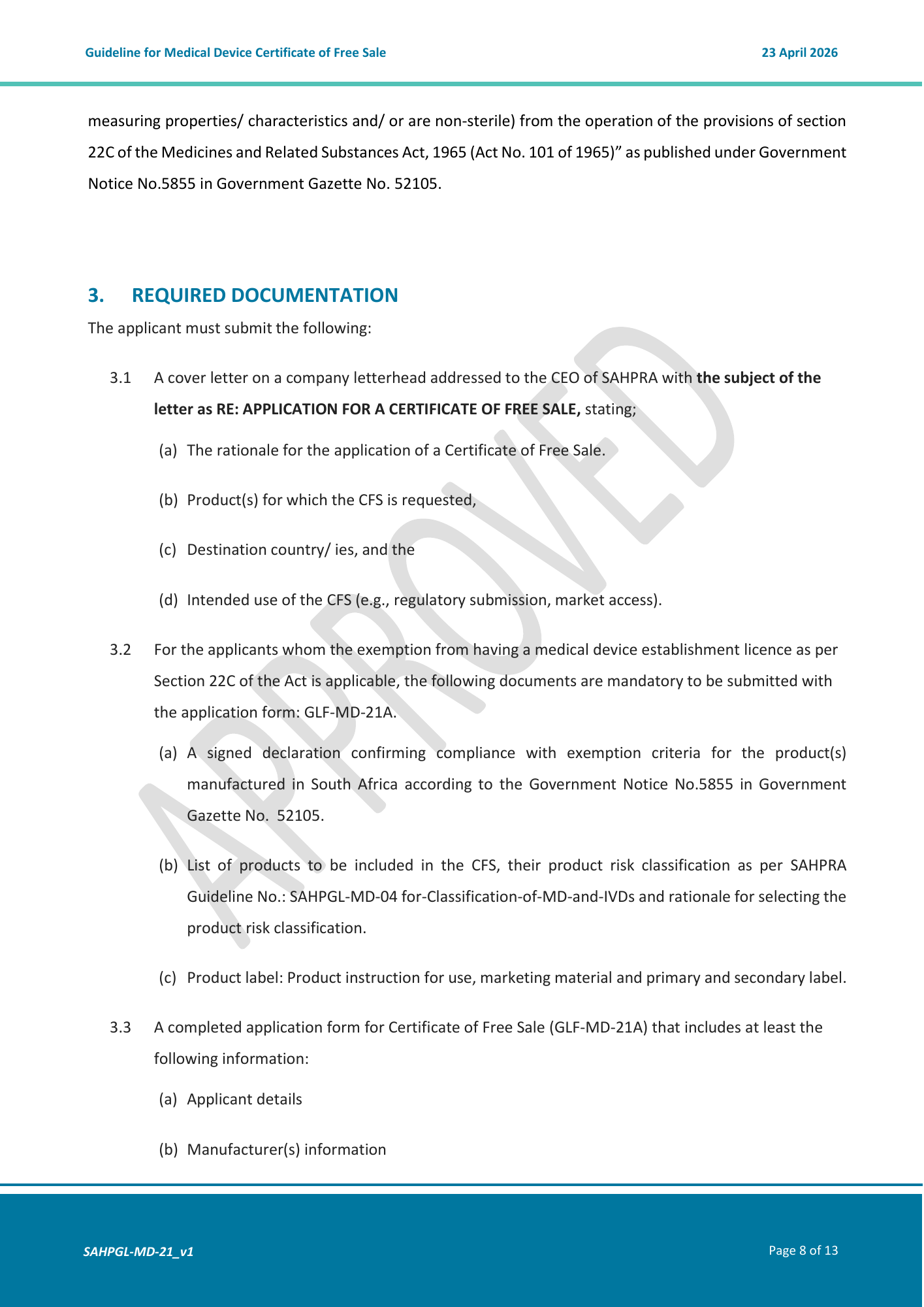 SAHPGL-MD-21 Version 1 — original PDF page 8