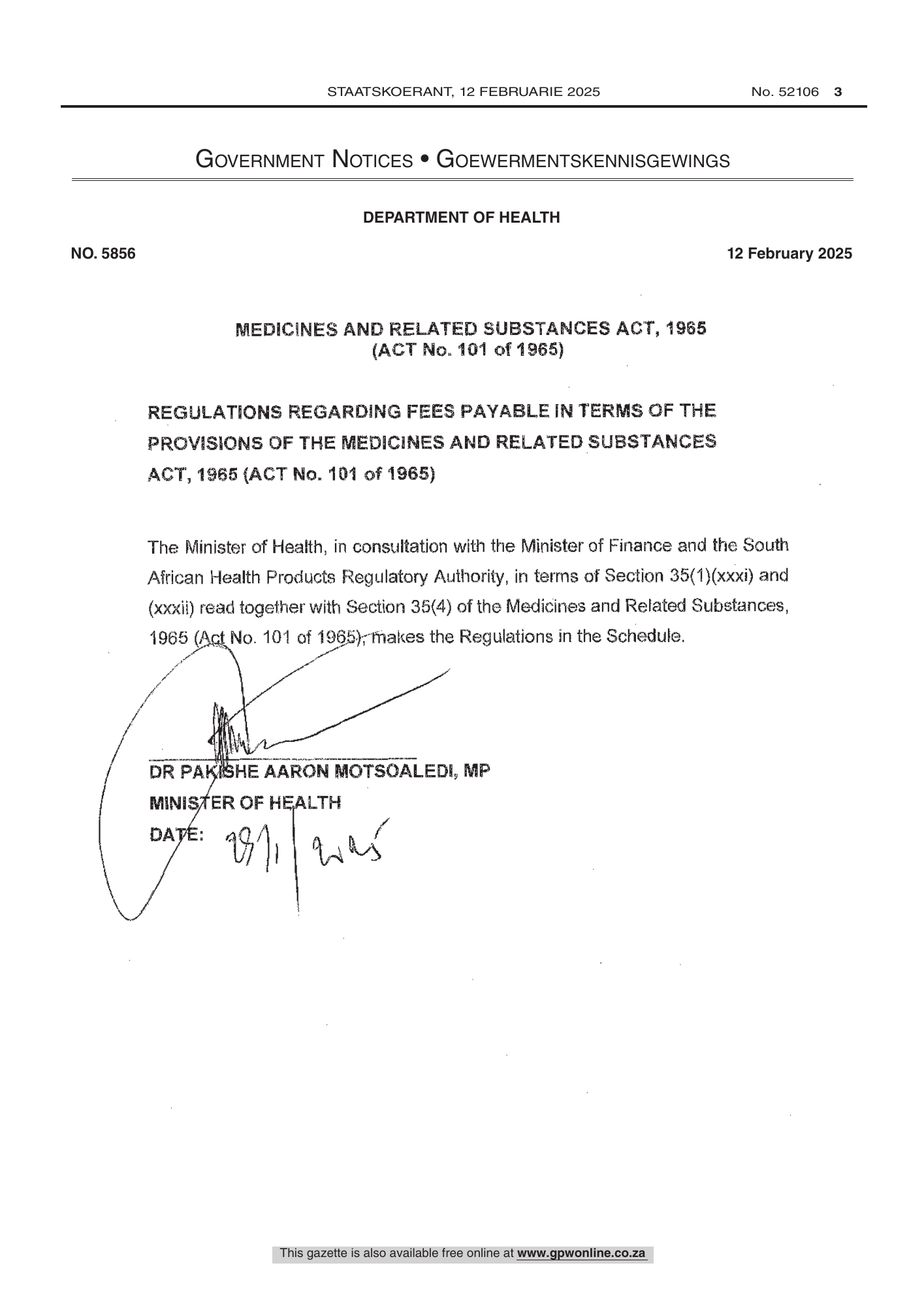 GN 5856 / Government Gazette 52106 — original PDF page 3