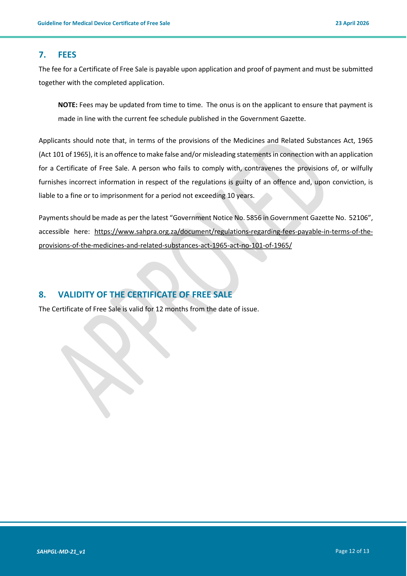 SAHPGL-MD-21 Version 1 — original PDF page 12