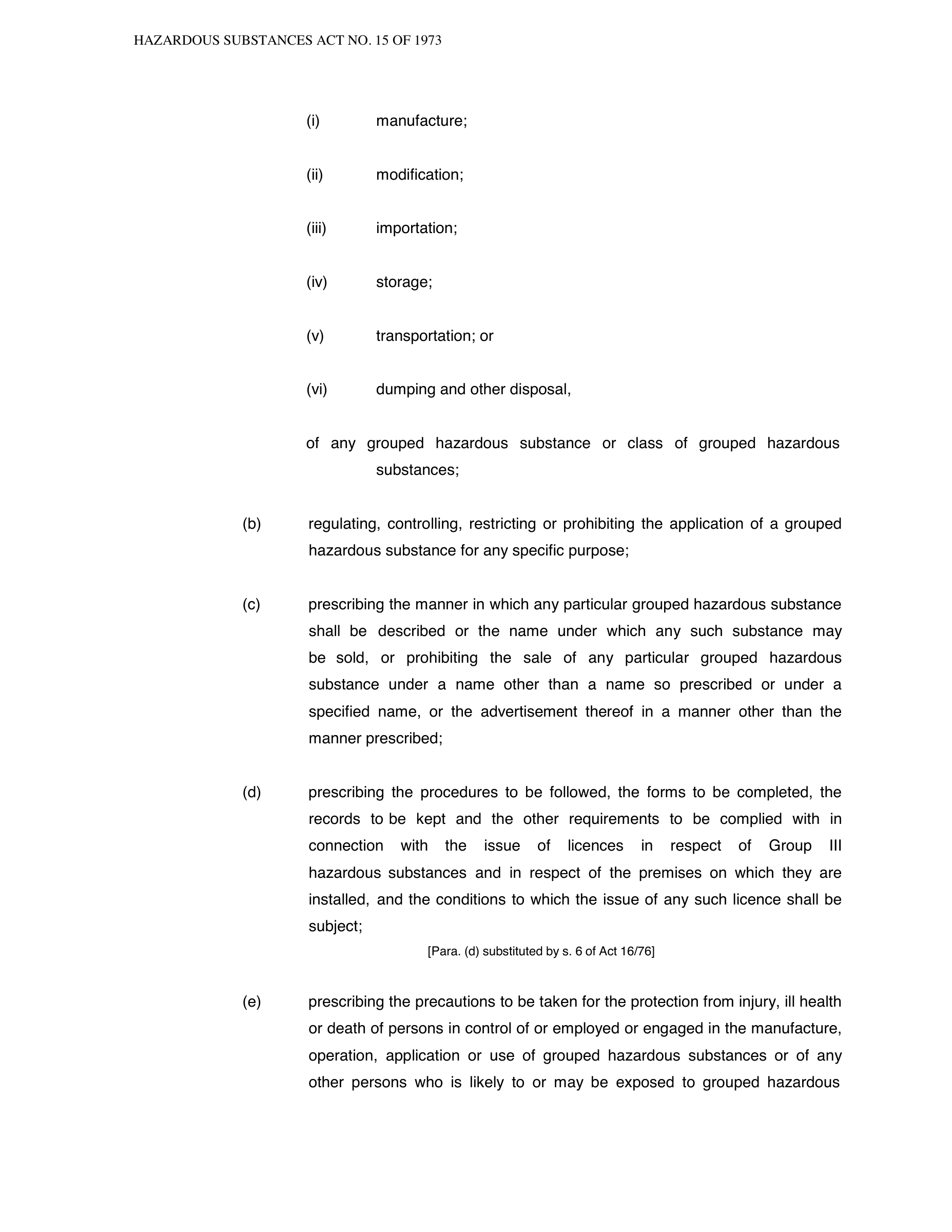Hazardous Substances Act 15 of 1973 — complete original official PDF page 31