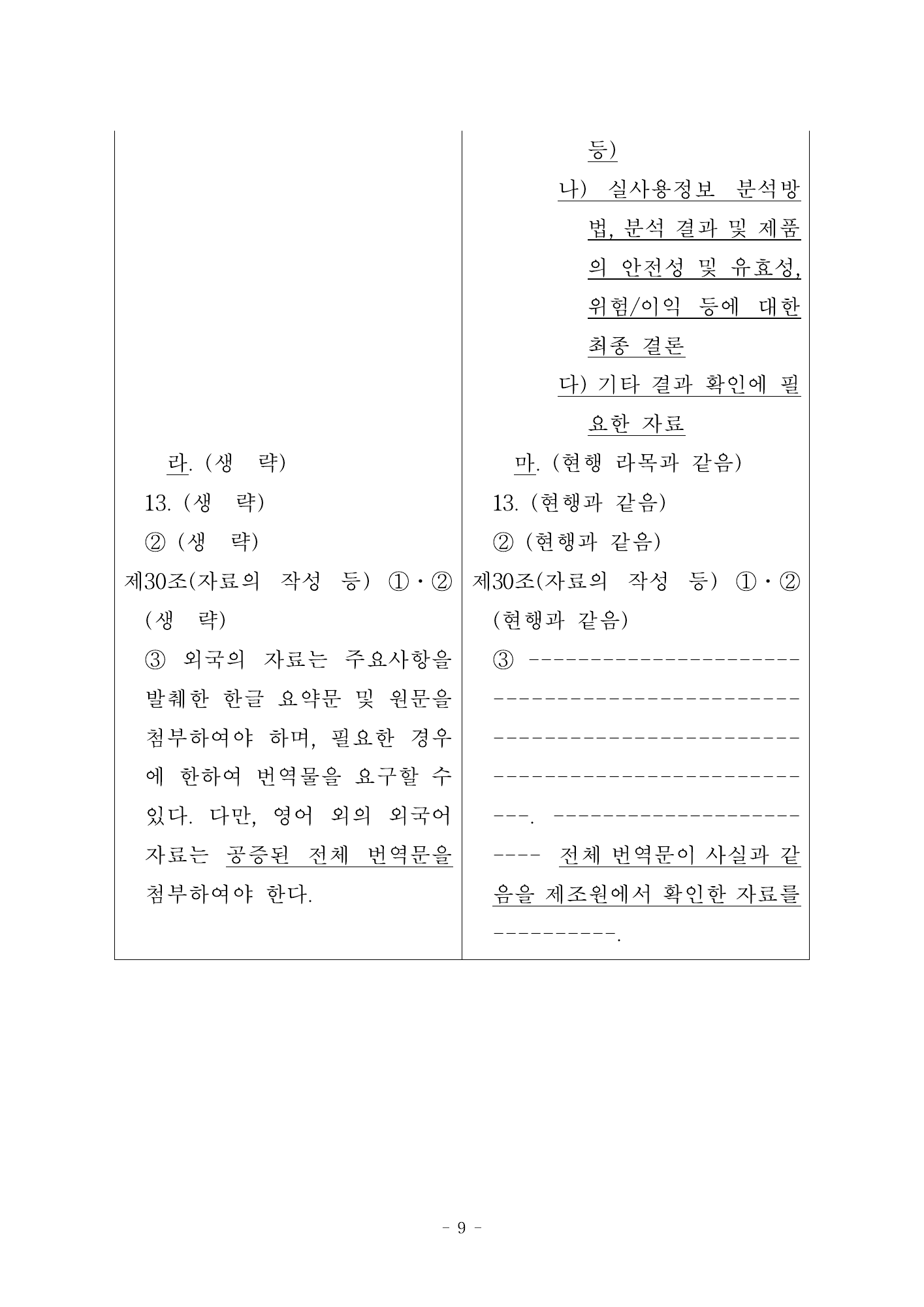 MFDS Notice2026-34 — original official PDF page9; original table columns and diagrams retained