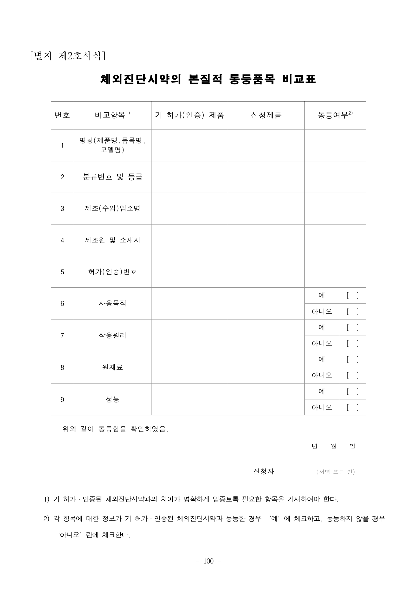 MFDS Notice2026-58 — full text — original official PDF page100; original table columns and diagrams retained