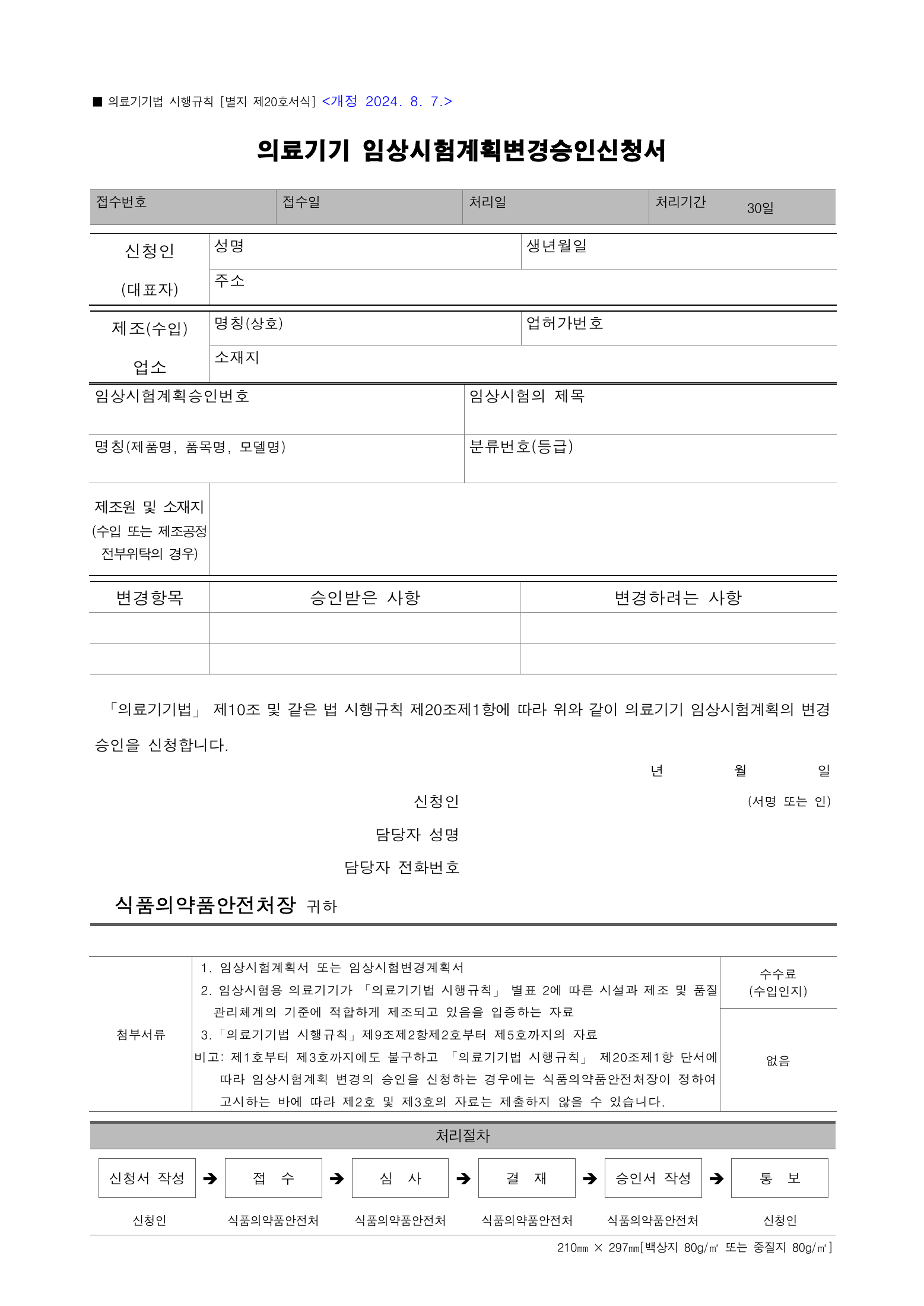 Official Korean Medical Devices Act Enforcement Rule 총리령 제2127호 full selected PDF export, physical page 183 of 251; original image governs native search text.
