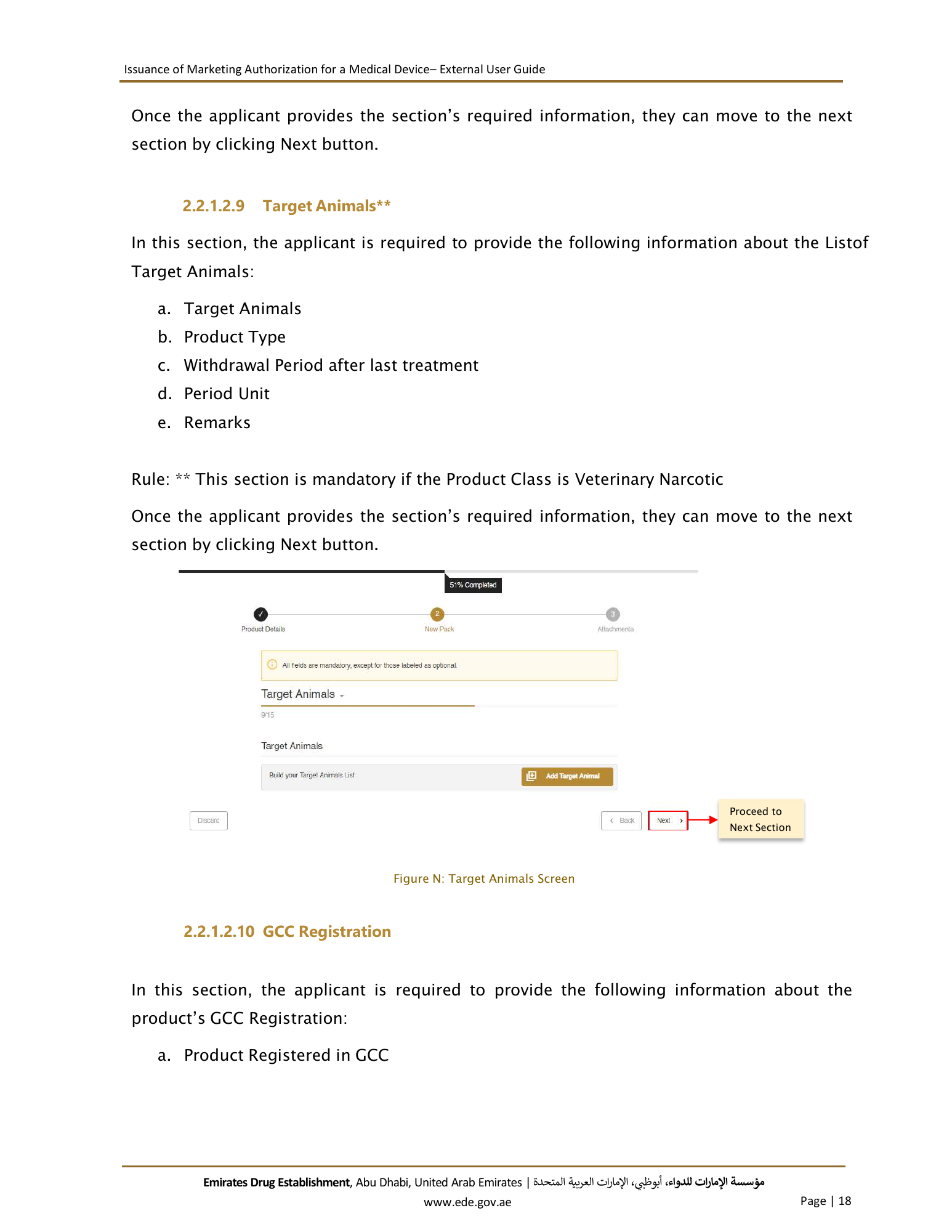 External User Guide — Issuance of Marketing Authorization for a Medical Device — original physical PDF page 18; full original layout and figures retained.
