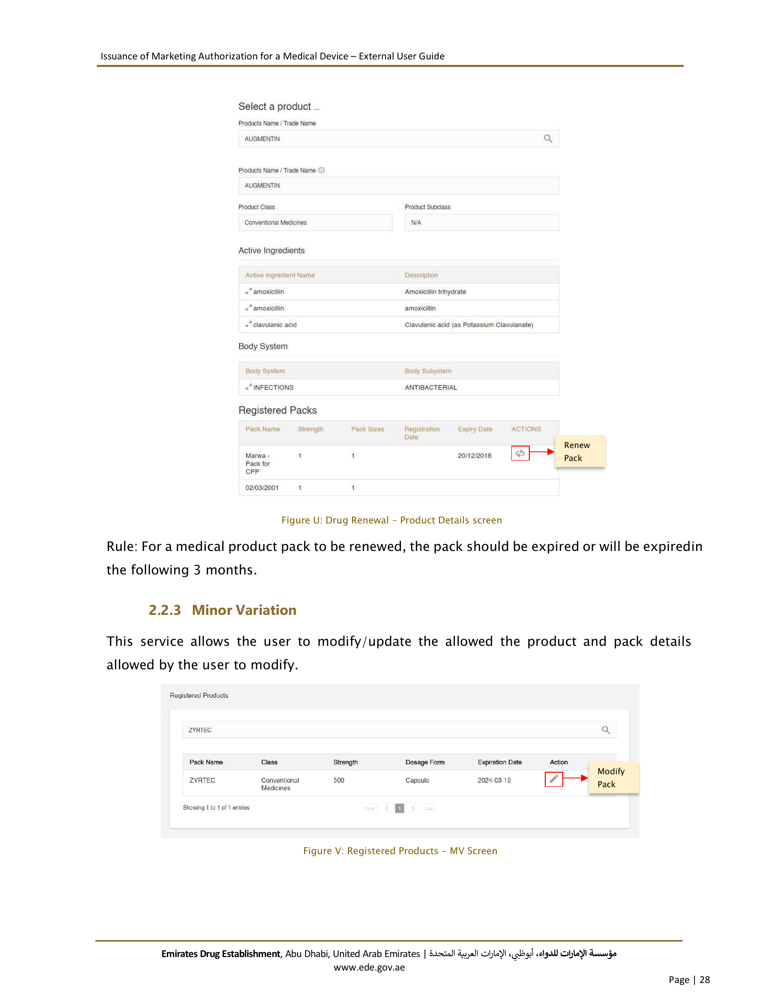 External User Guide — Issuance of Marketing Authorization for a Medical Device — original physical PDF page 26; full original layout and figures retained.