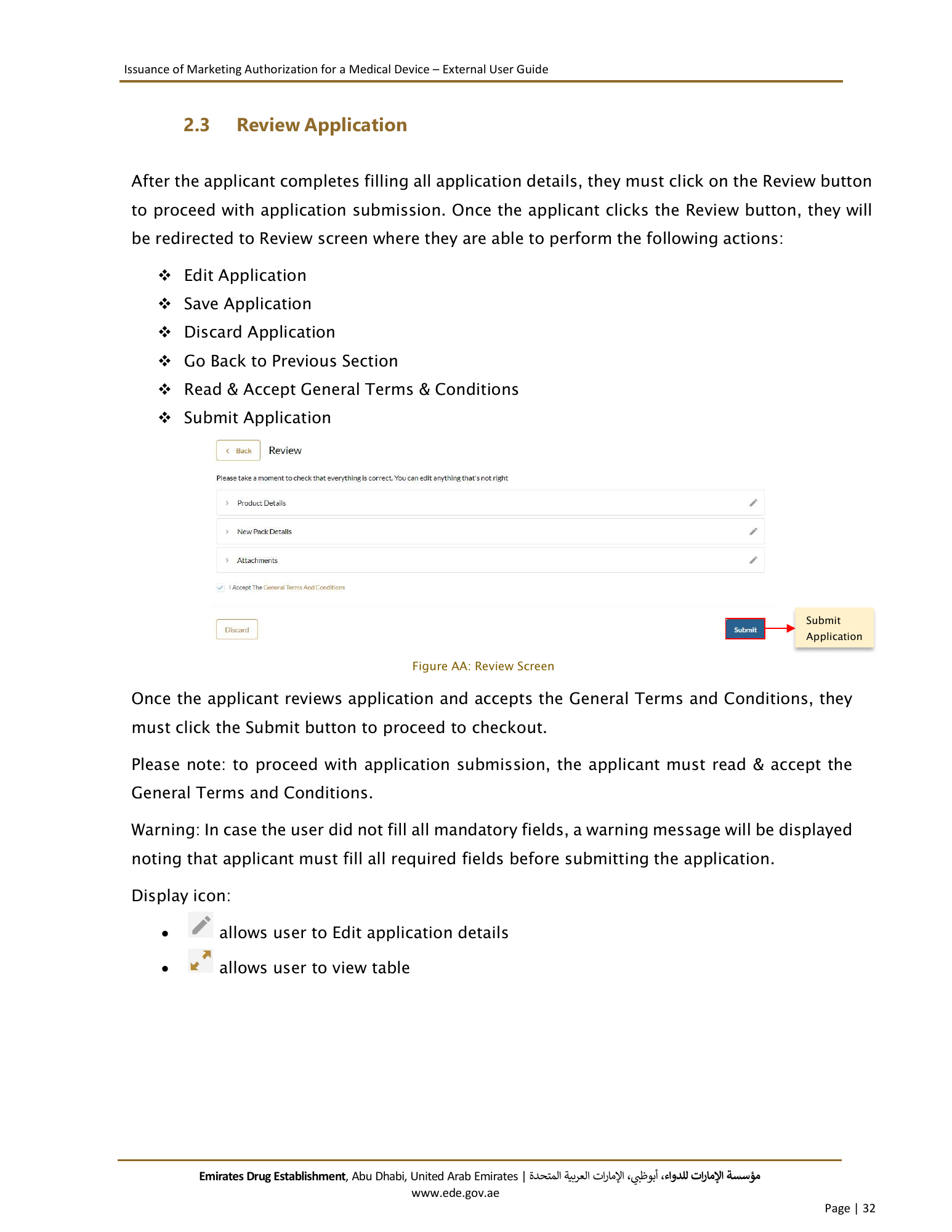 External User Guide — Issuance of Marketing Authorization for a Medical Device — original physical PDF page 30; full original layout and figures retained.