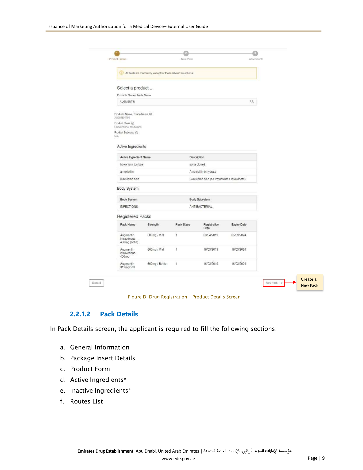 External User Guide — Issuance of Marketing Authorization for a Medical Device — original physical PDF page 9; full original layout and figures retained.