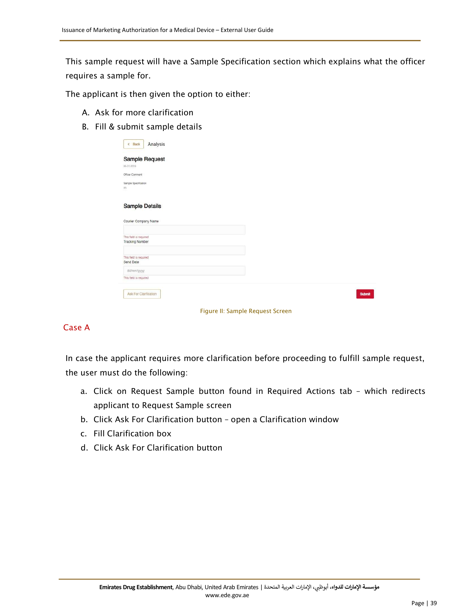 External User Guide — Issuance of Marketing Authorization for a Medical Device — original physical PDF page 37; full original layout and figures retained.