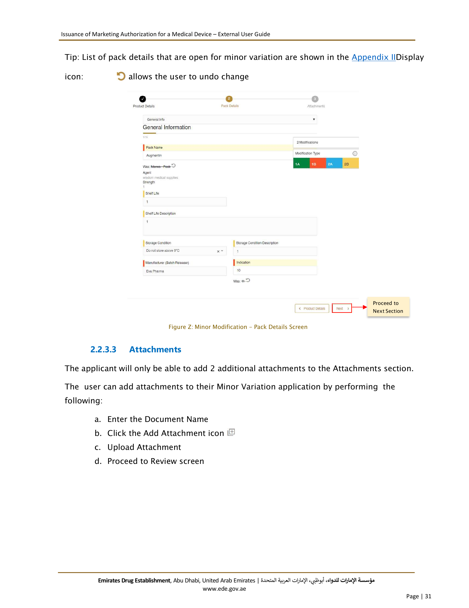 External User Guide — Issuance of Marketing Authorization for a Medical Device — original physical PDF page 29; full original layout and figures retained.