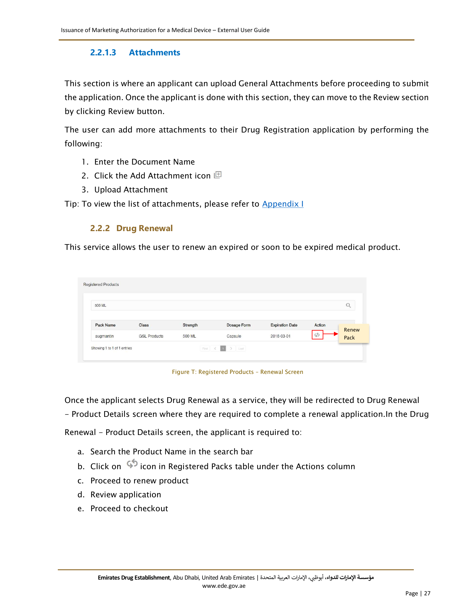 External User Guide — Issuance of Marketing Authorization for a Medical Device — original physical PDF page 25; full original layout and figures retained.