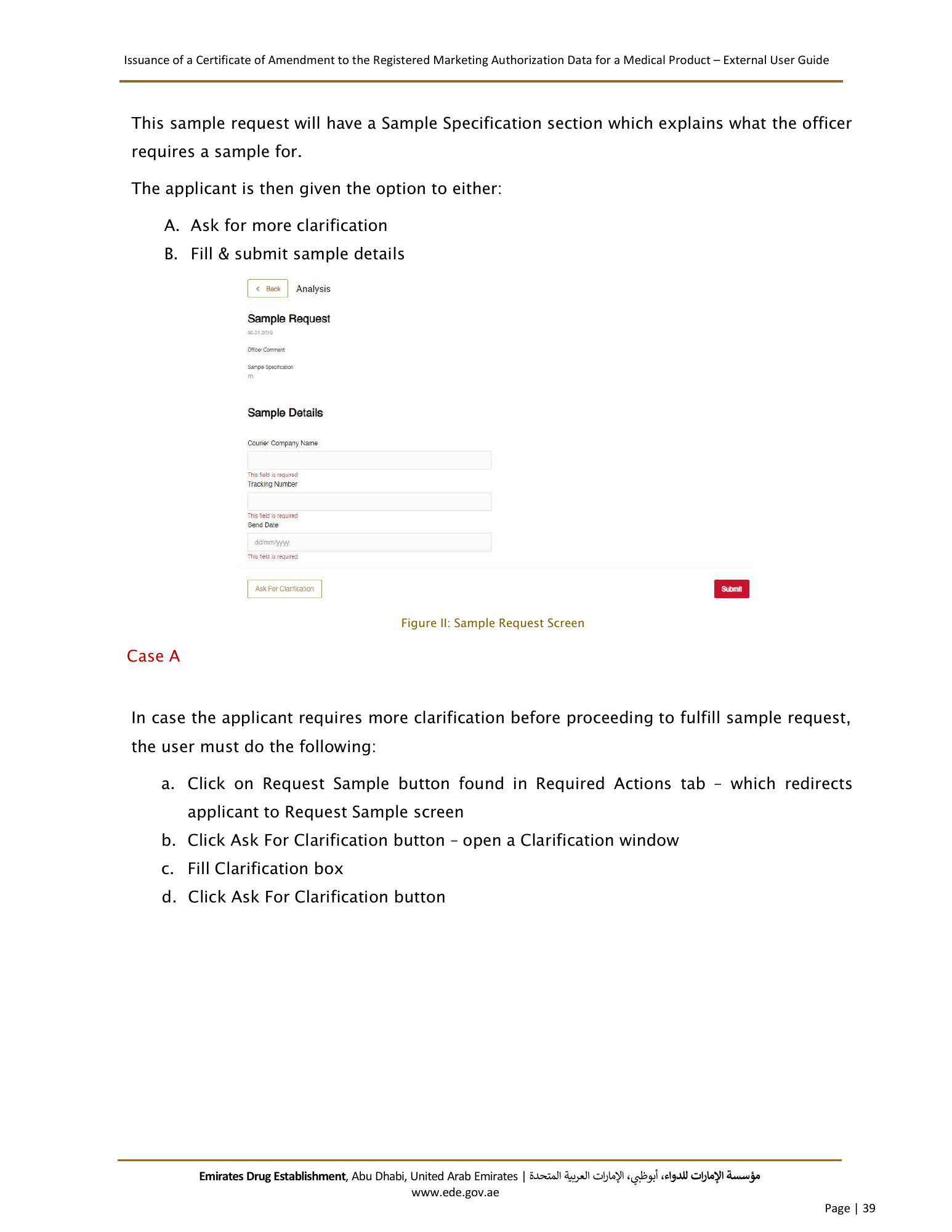 External User Guide — Issuance of a Certificate of Amendment to the Registered Marketing Authorization Data for a Medical Product — original physical PDF page 37; full original layout and figures retained.