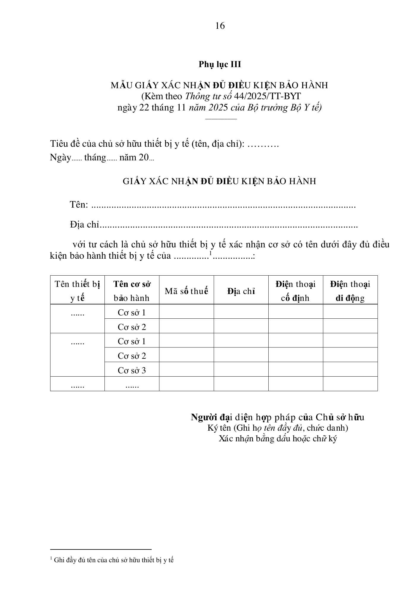 Quyết định 3618/QĐ-BYT — original official PDF physical page 16; complete source layout, tables and image text retained