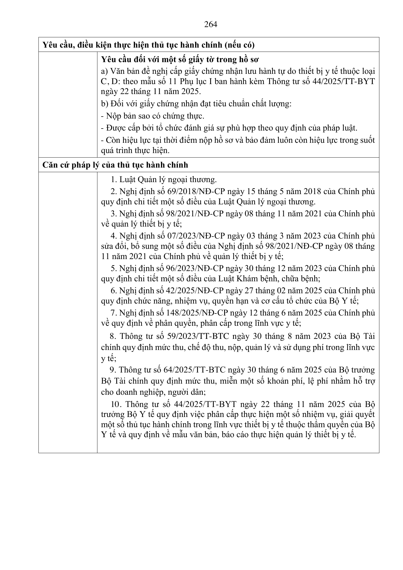 Quyết định 3618/QĐ-BYT — original official PDF physical page 264; complete source layout, tables and image text retained