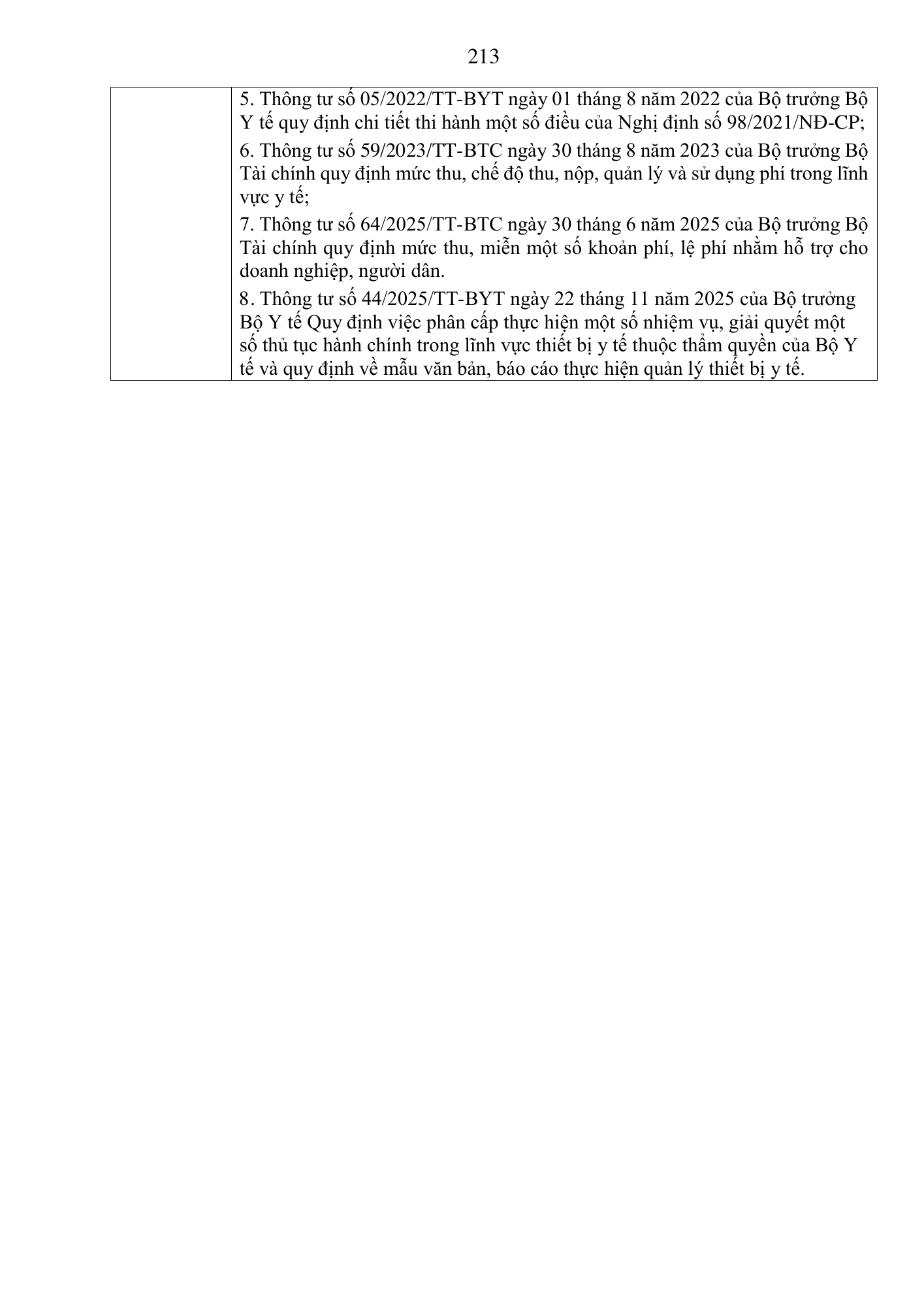 Quyết định 3618/QĐ-BYT — original official PDF physical page 213; complete source layout, tables and image text retained