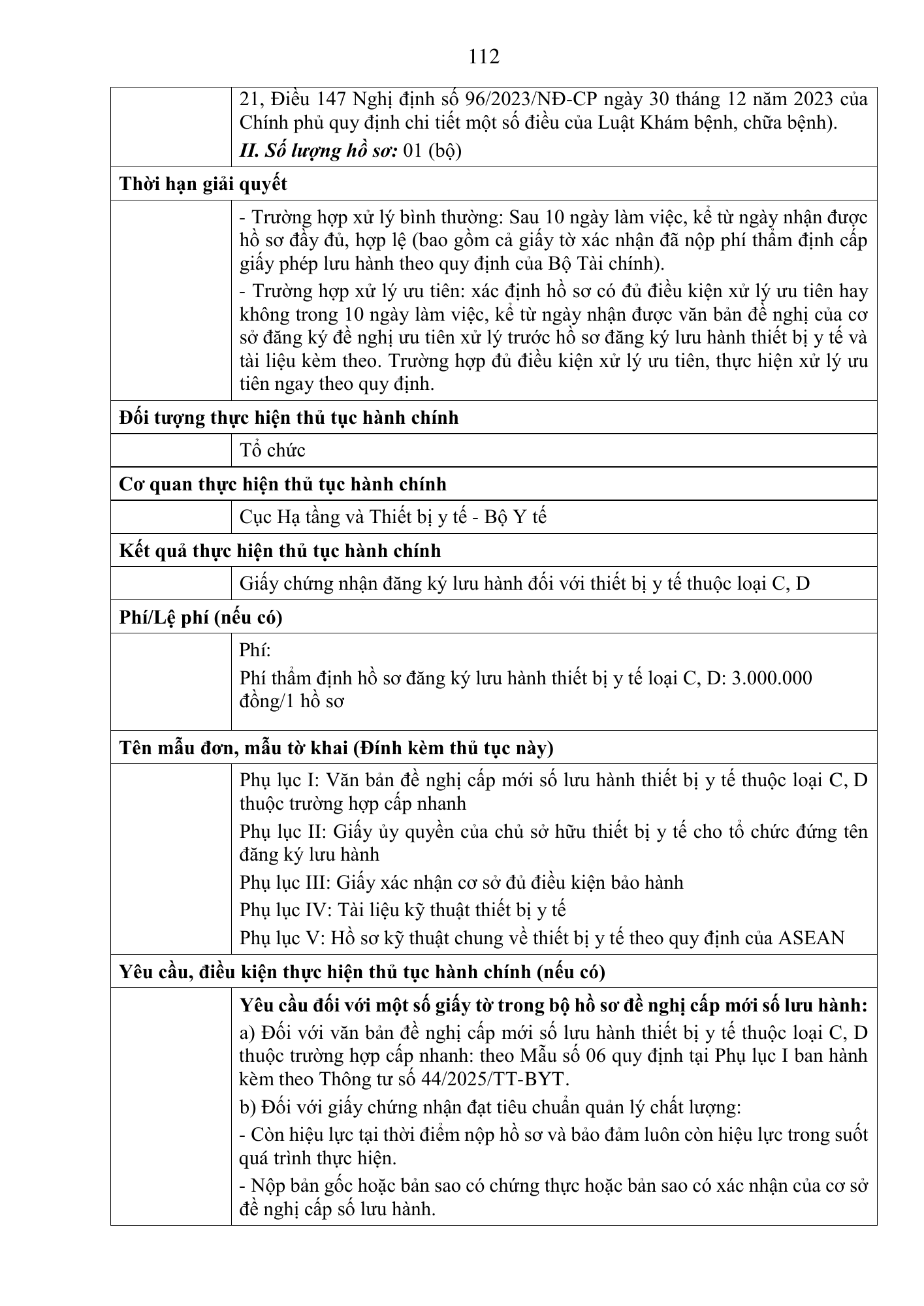Quyết định 3618/QĐ-BYT — original official PDF physical page 112; complete source layout, tables and image text retained