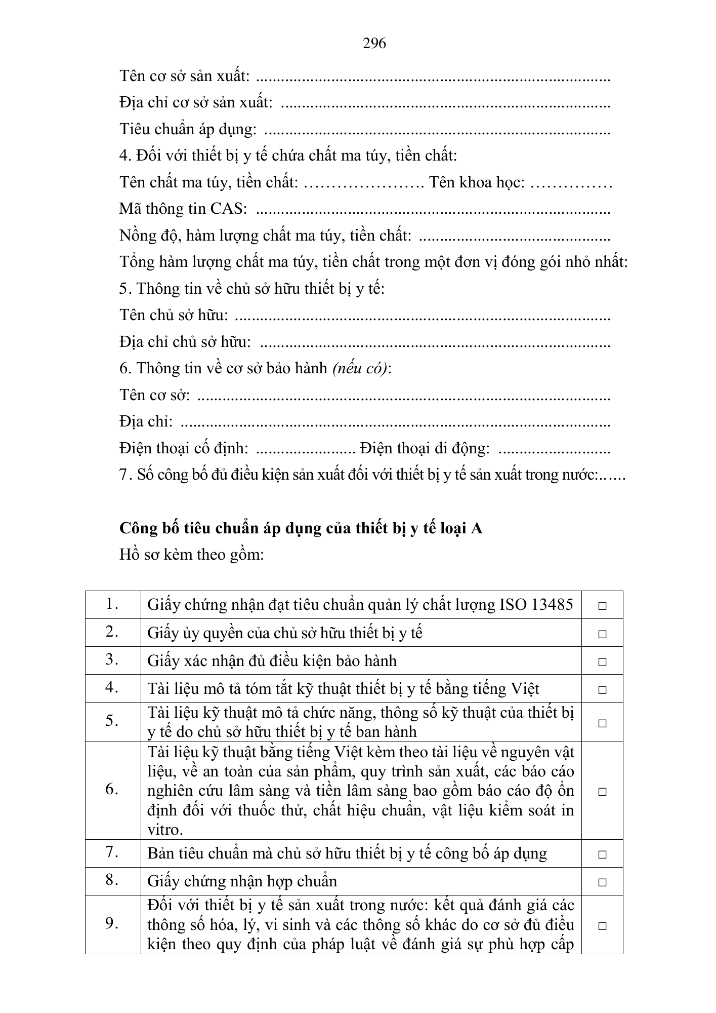 Quyết định 3618/QĐ-BYT — original official PDF physical page 296; complete source layout, tables and image text retained