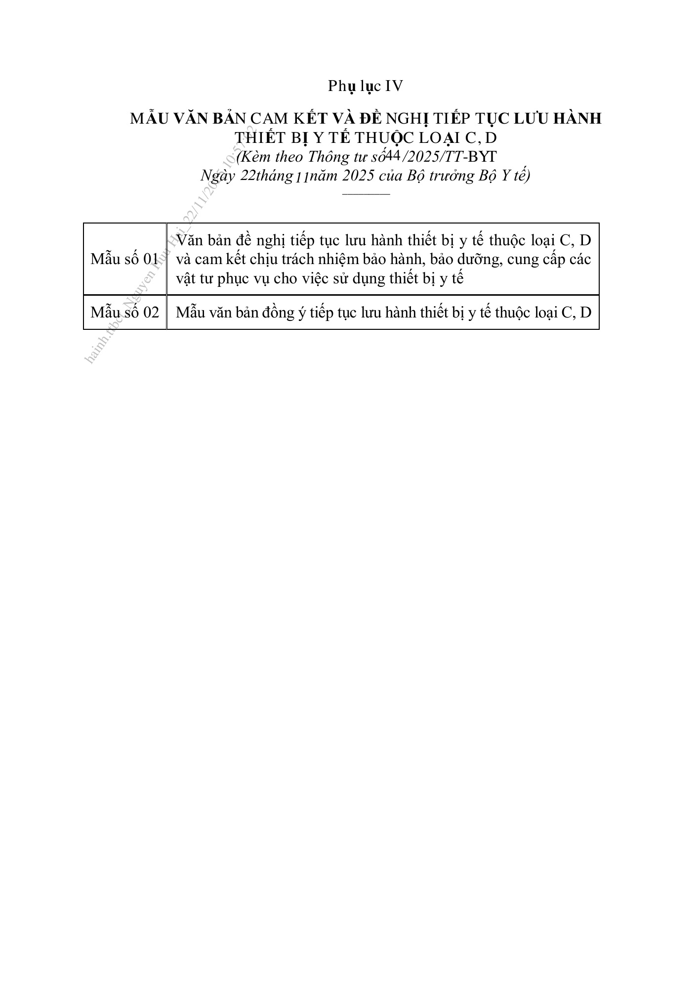 Thông tư44/2025/TT-BYT — original official PDF page56; original table columns and diagrams retained