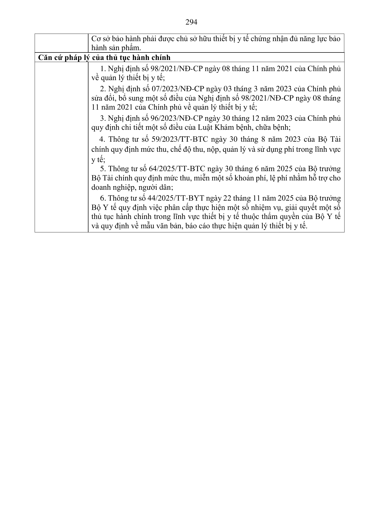 Quyết định 3618/QĐ-BYT — original official PDF physical page 294; complete source layout, tables and image text retained