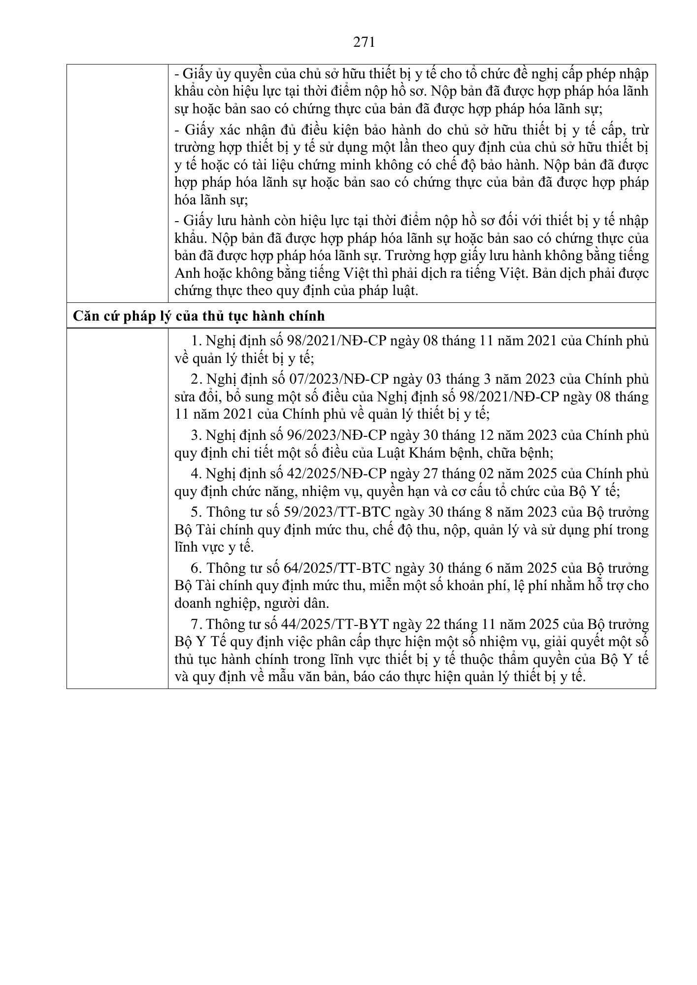 Quyết định 3618/QĐ-BYT — original official PDF physical page 271; complete source layout, tables and image text retained