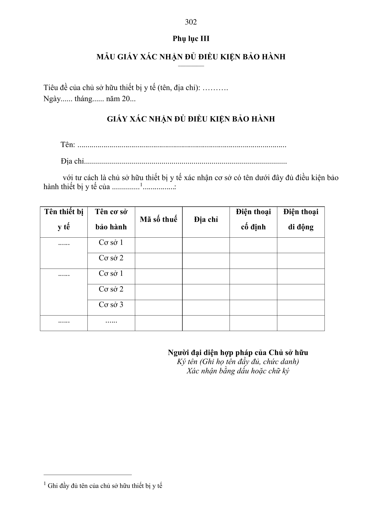 Quyết định 3618/QĐ-BYT — original official PDF physical page 302; complete source layout, tables and image text retained
