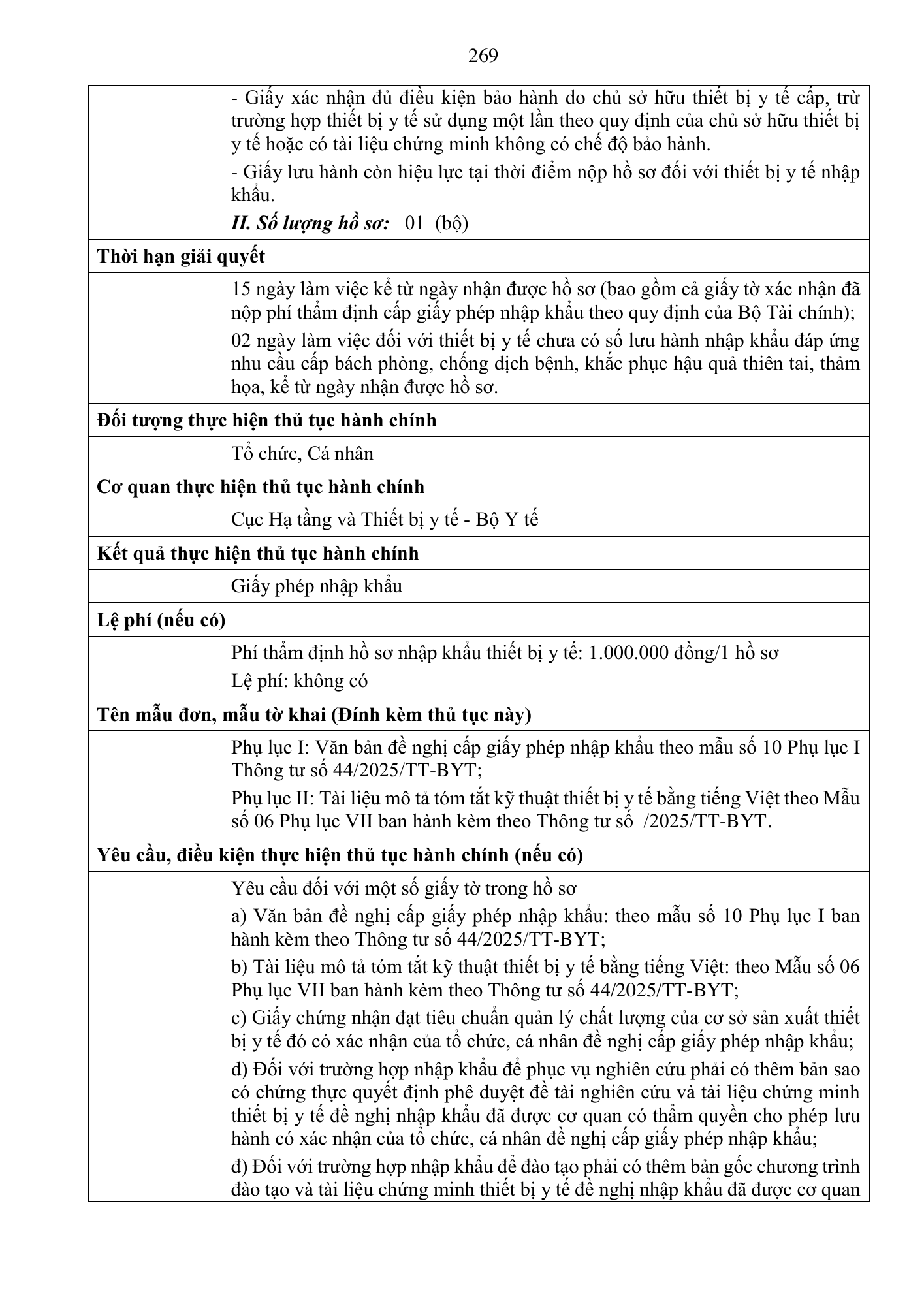 Quyết định 3618/QĐ-BYT — original official PDF physical page 269; complete source layout, tables and image text retained