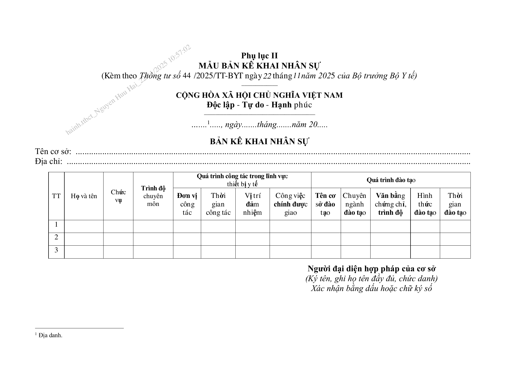 Thông tư44/2025/TT-BYT — original official PDF page41; original table columns and diagrams retained