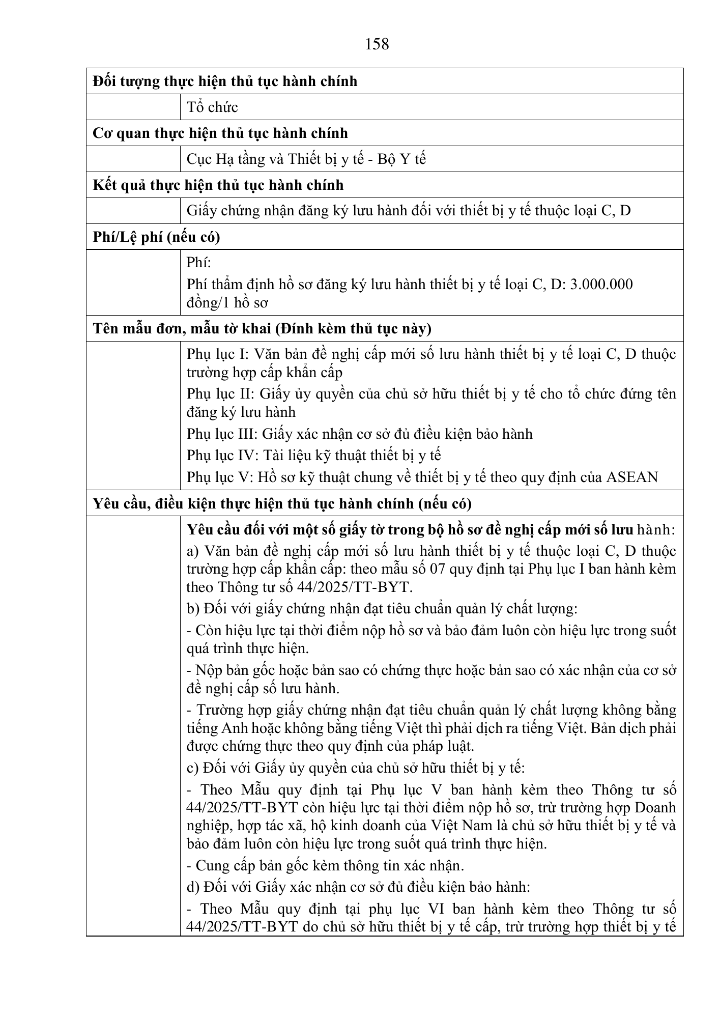 Quyết định 3618/QĐ-BYT — original official PDF physical page 158; complete source layout, tables and image text retained